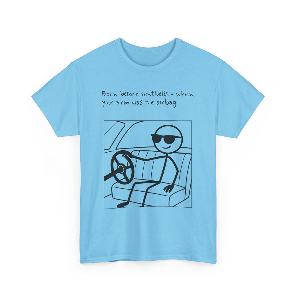 Born Before Seatbelts Vintage-Style Tee