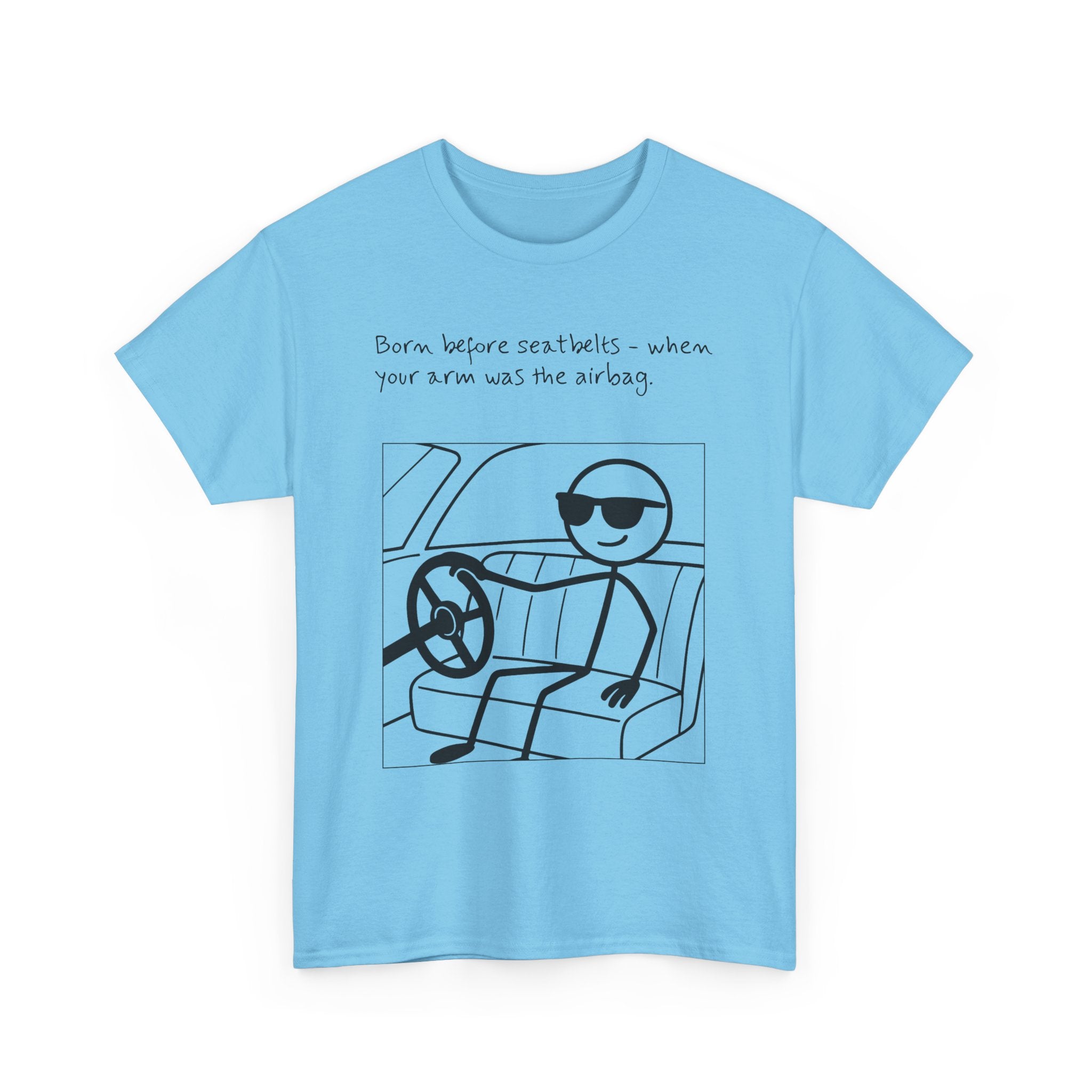 Born Before Seatbelts Vintage-Style Tee