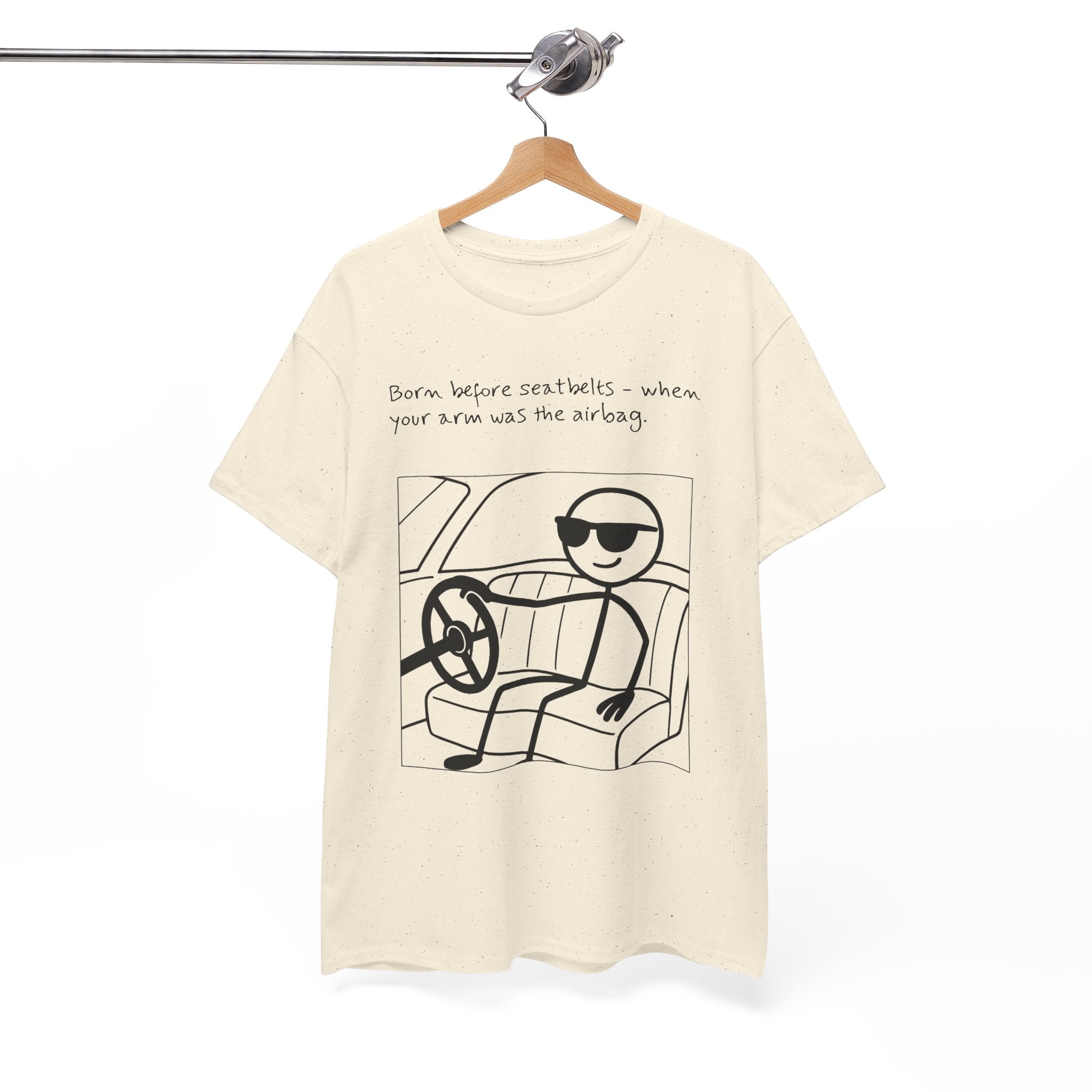 Born Before Seatbelts Vintage-Style Tee