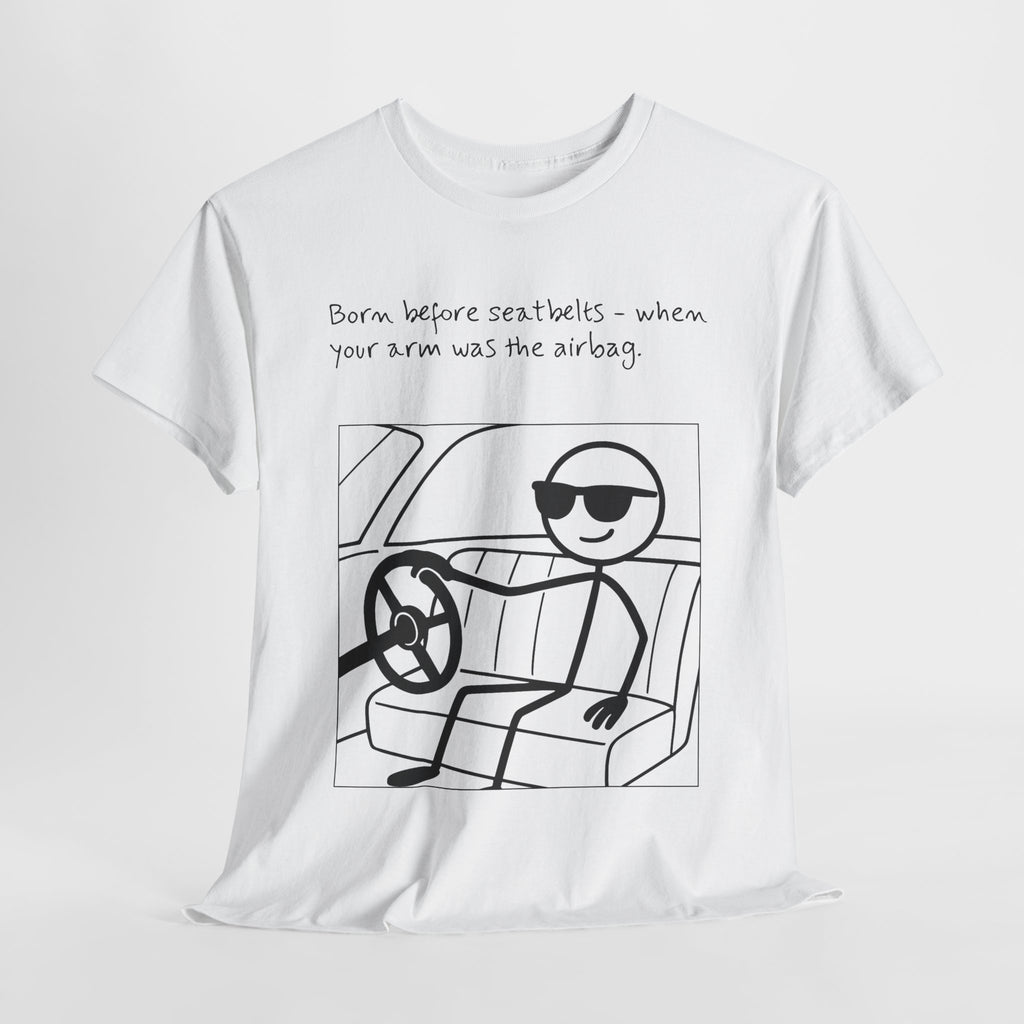 Born Before Seatbelts Vintage-Style Tee