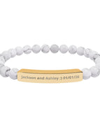 18K Gold PVD coating / Howlite / One Size