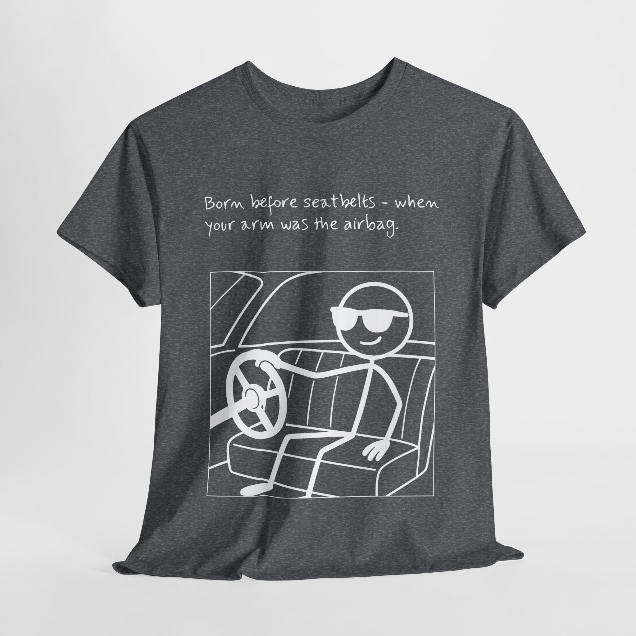 Born Before Seatbelts Vintage-Style Tee