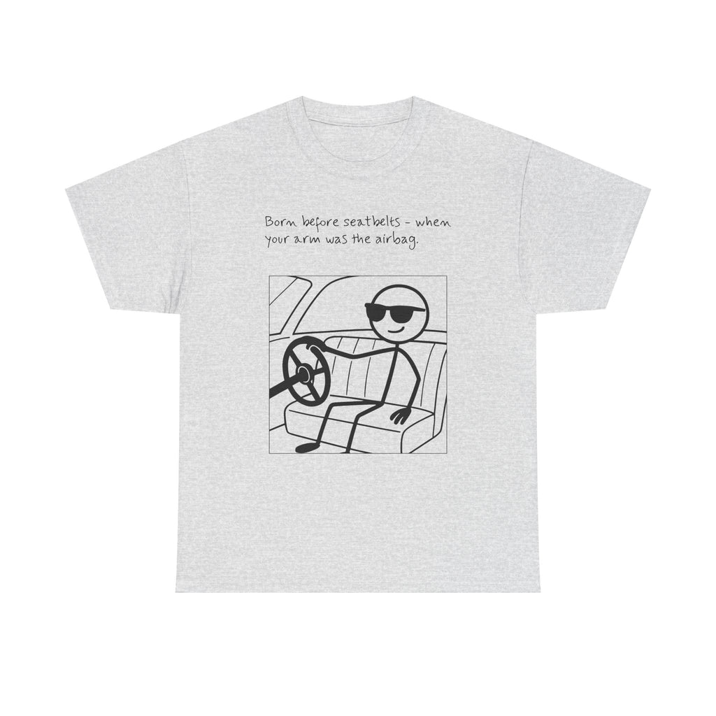 Born Before Seatbelts Vintage-Style Tee