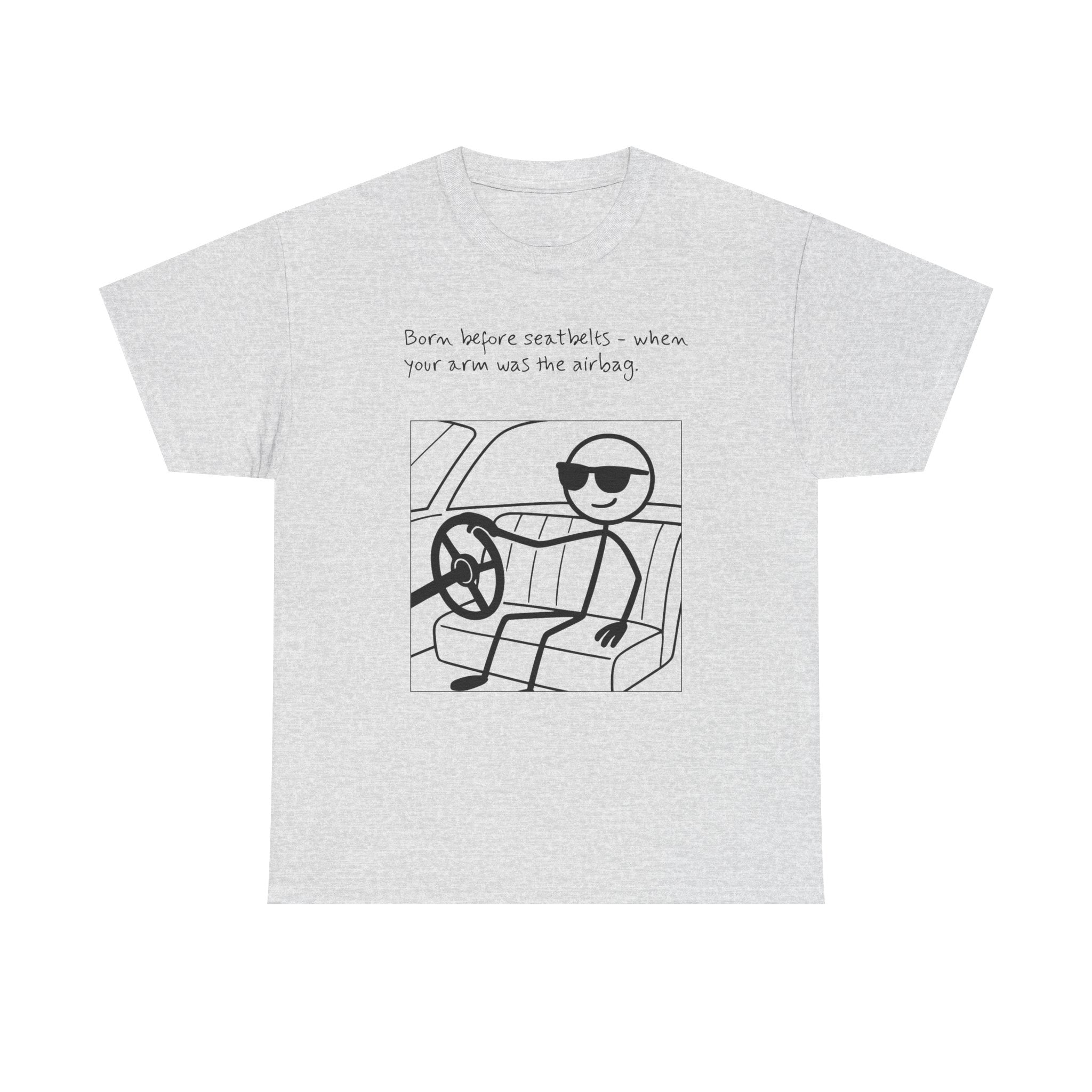 Born Before Seatbelts Vintage-Style Tee