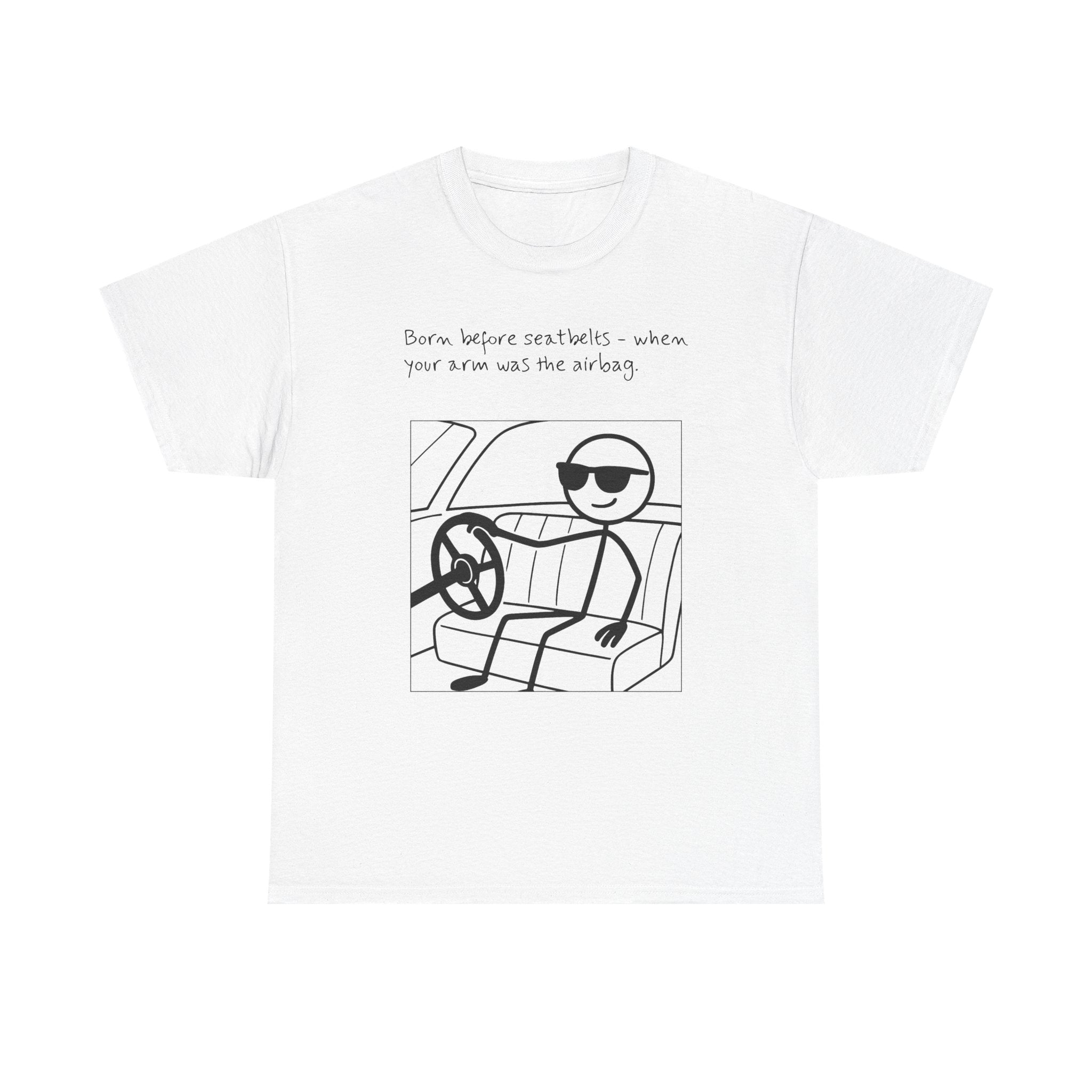 Born Before Seatbelts Vintage-Style Tee