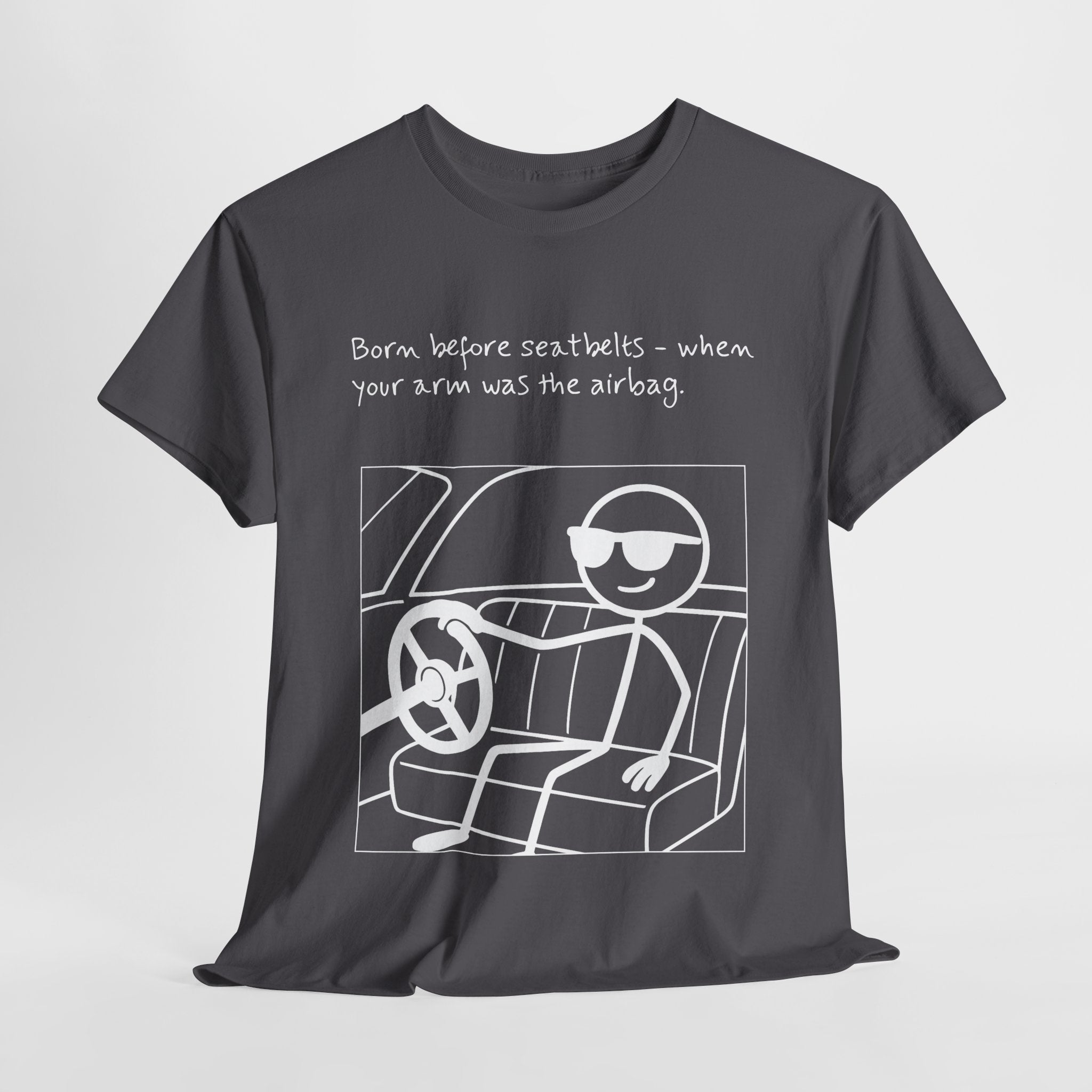 Born Before Seatbelts Vintage-Style Tee
