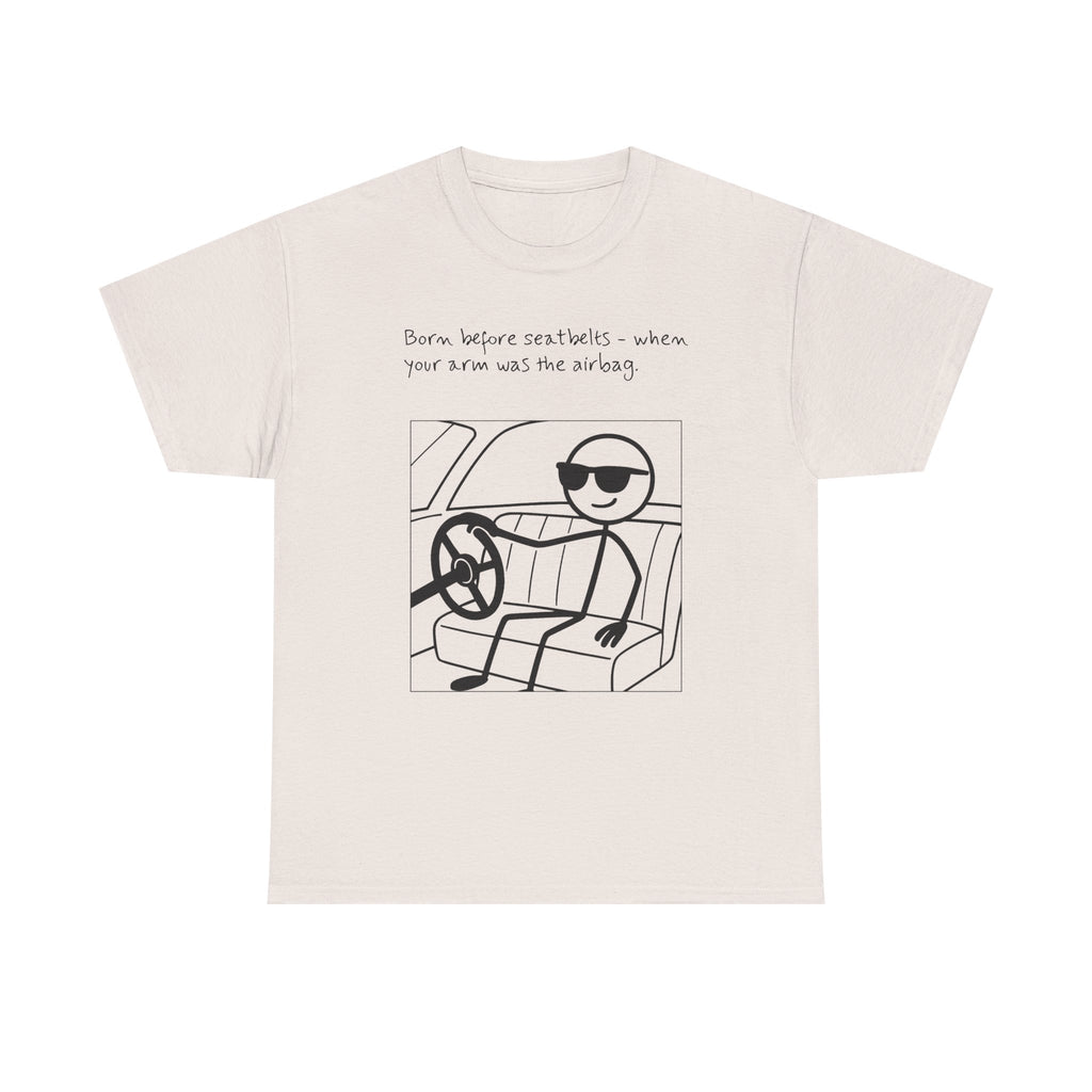 Born Before Seatbelts Vintage-Style Tee