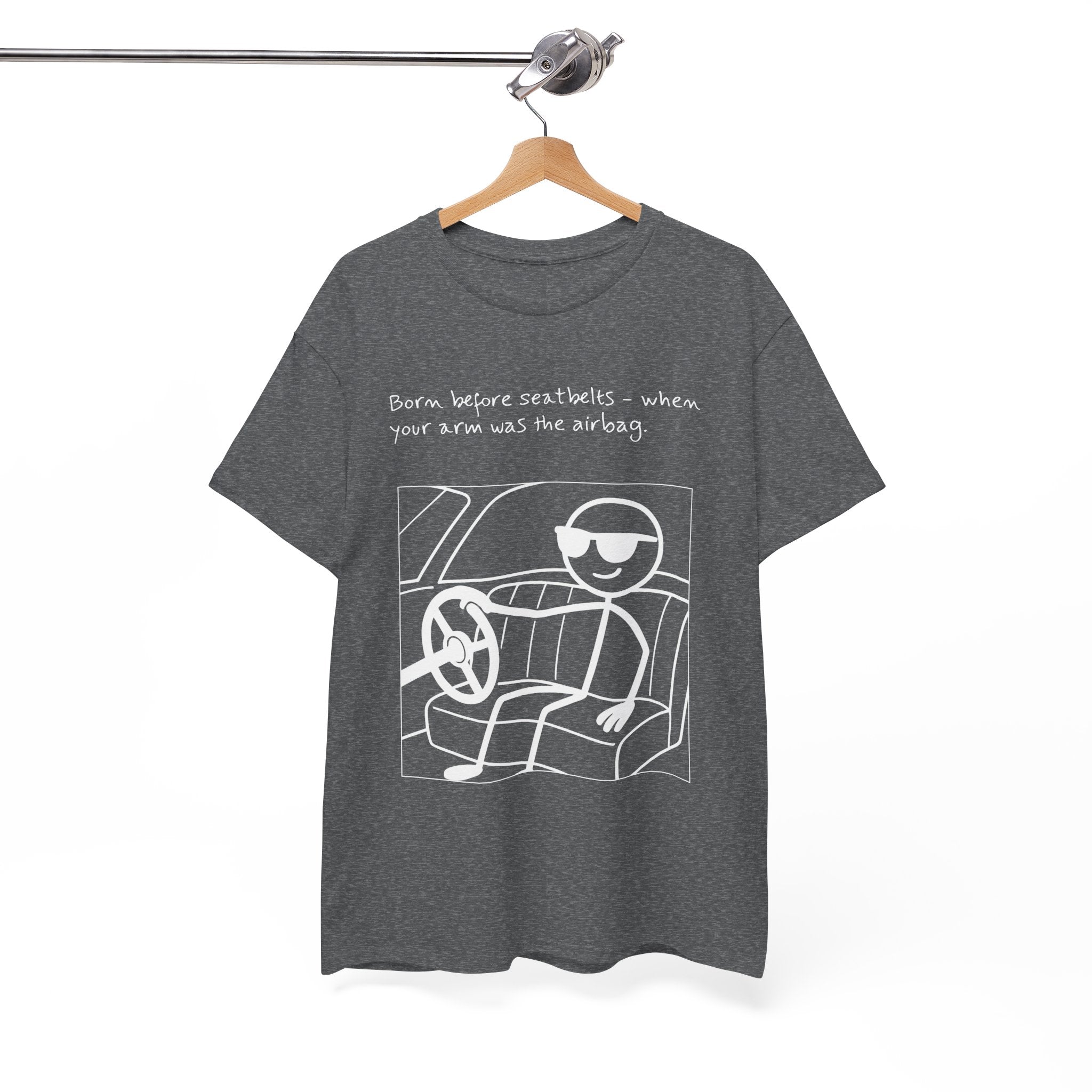 Born Before Seatbelts Vintage-Style Tee