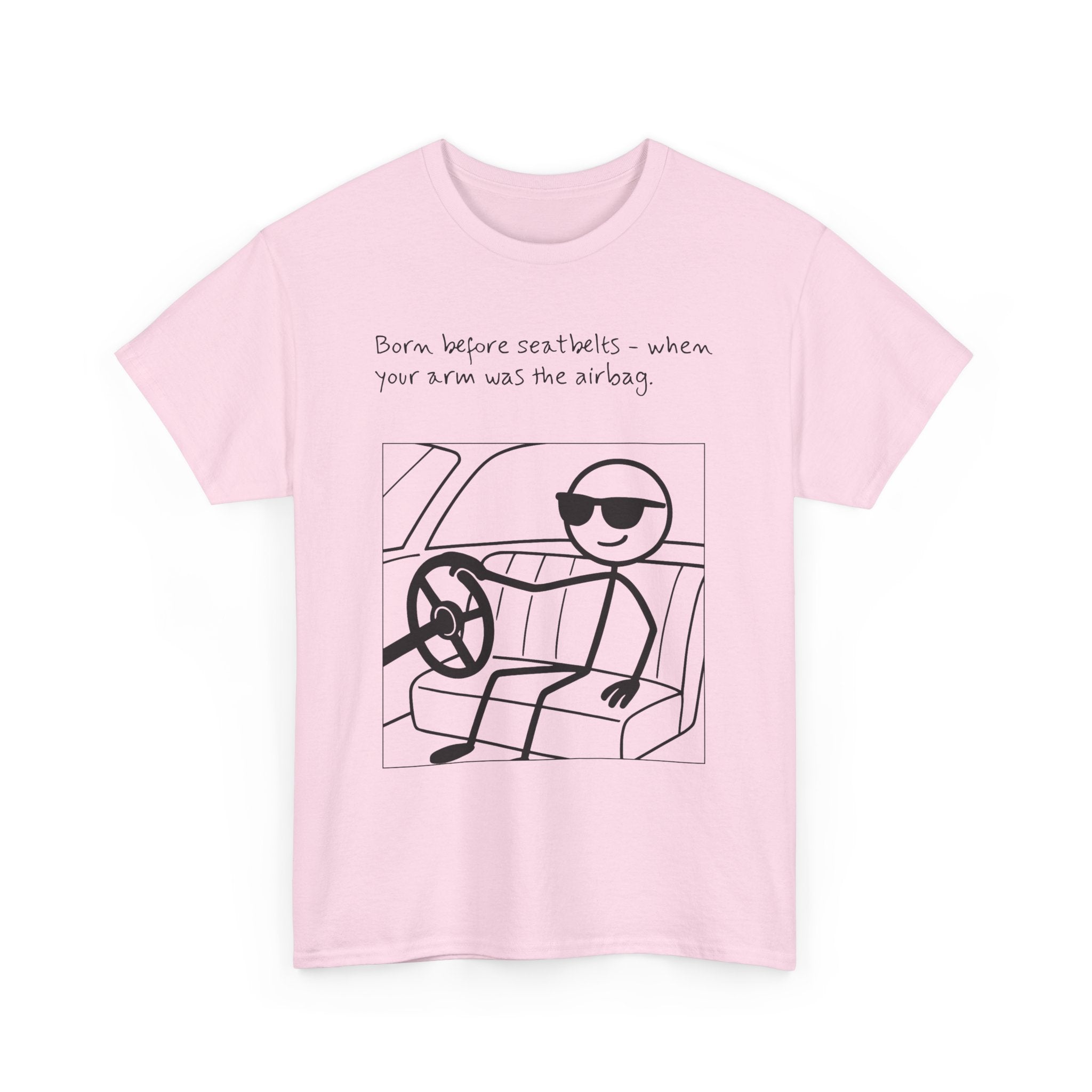 Born Before Seatbelts Vintage-Style Tee