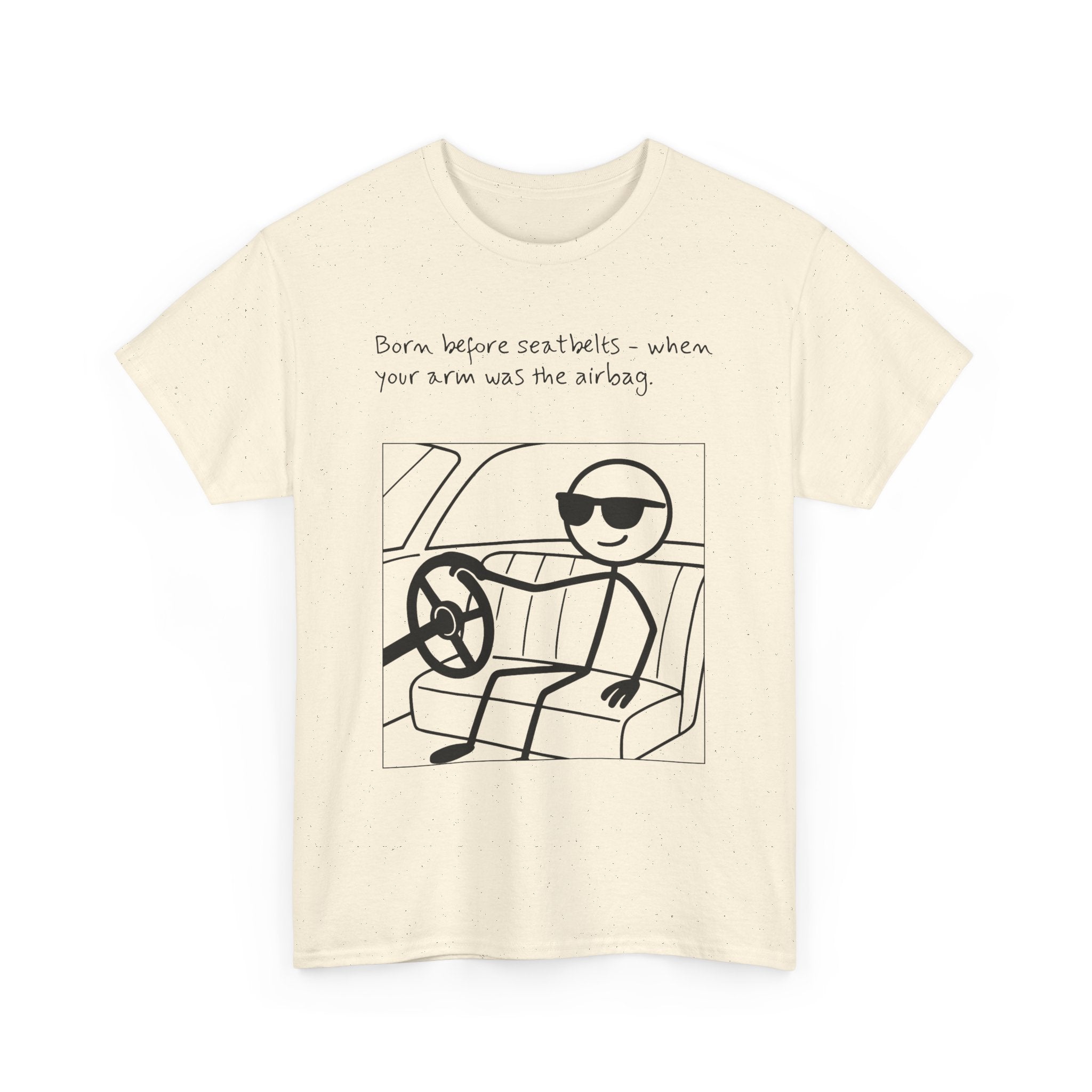 Born Before Seatbelts Vintage-Style Tee