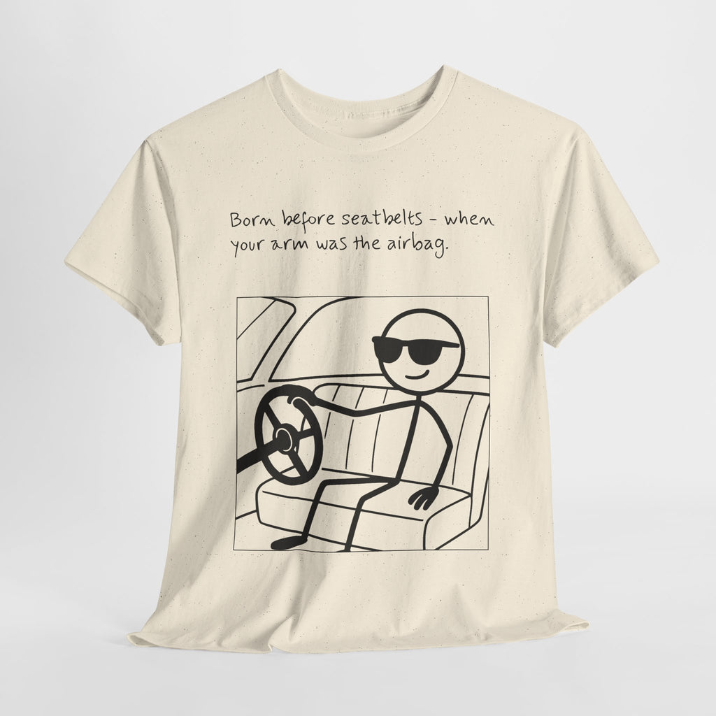 Born Before Seatbelts Vintage-Style Tee