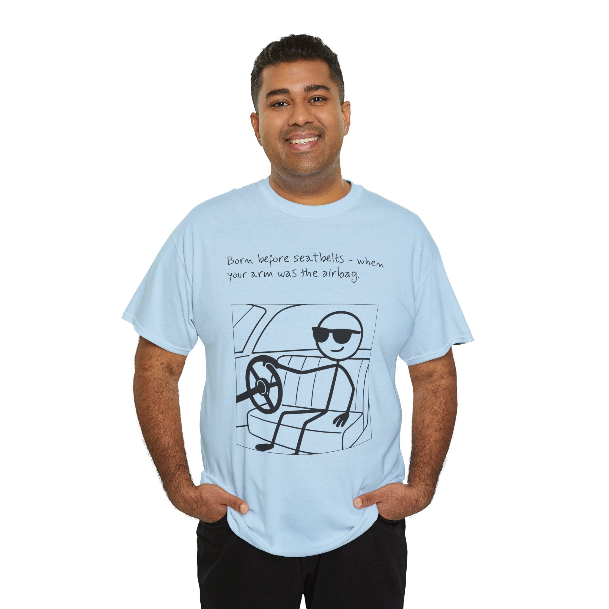 Born Before Seatbelts Vintage-Style Tee