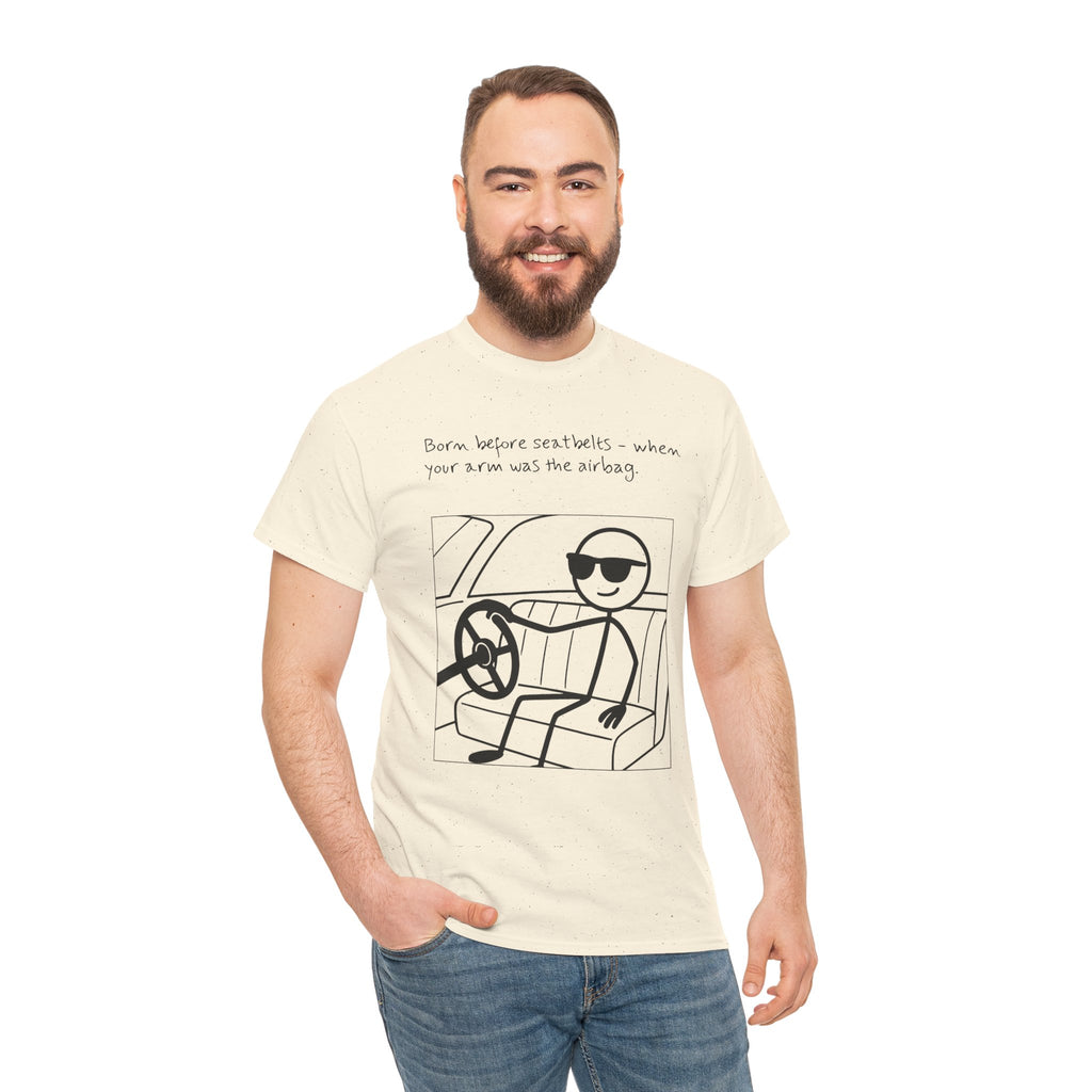 Born Before Seatbelts Vintage-Style Tee