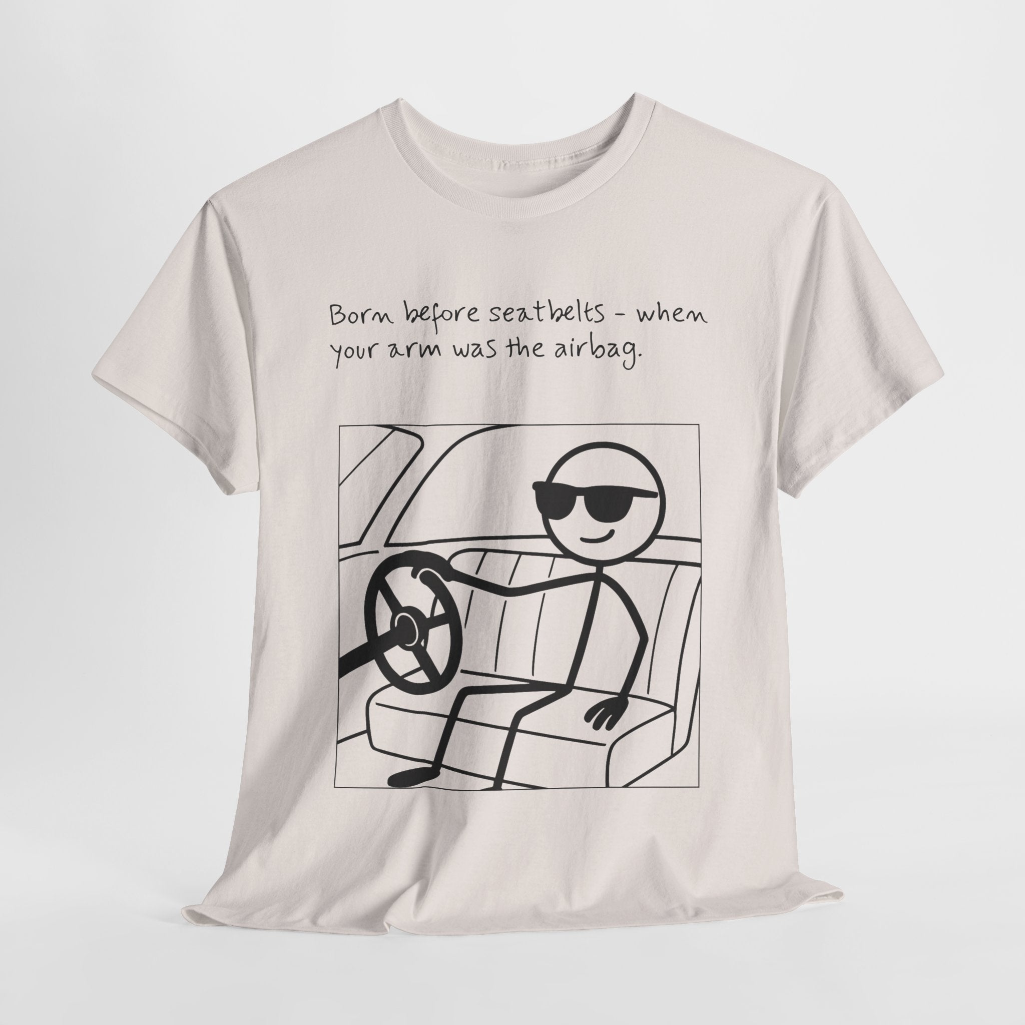 Born Before Seatbelts Vintage-Style Tee
