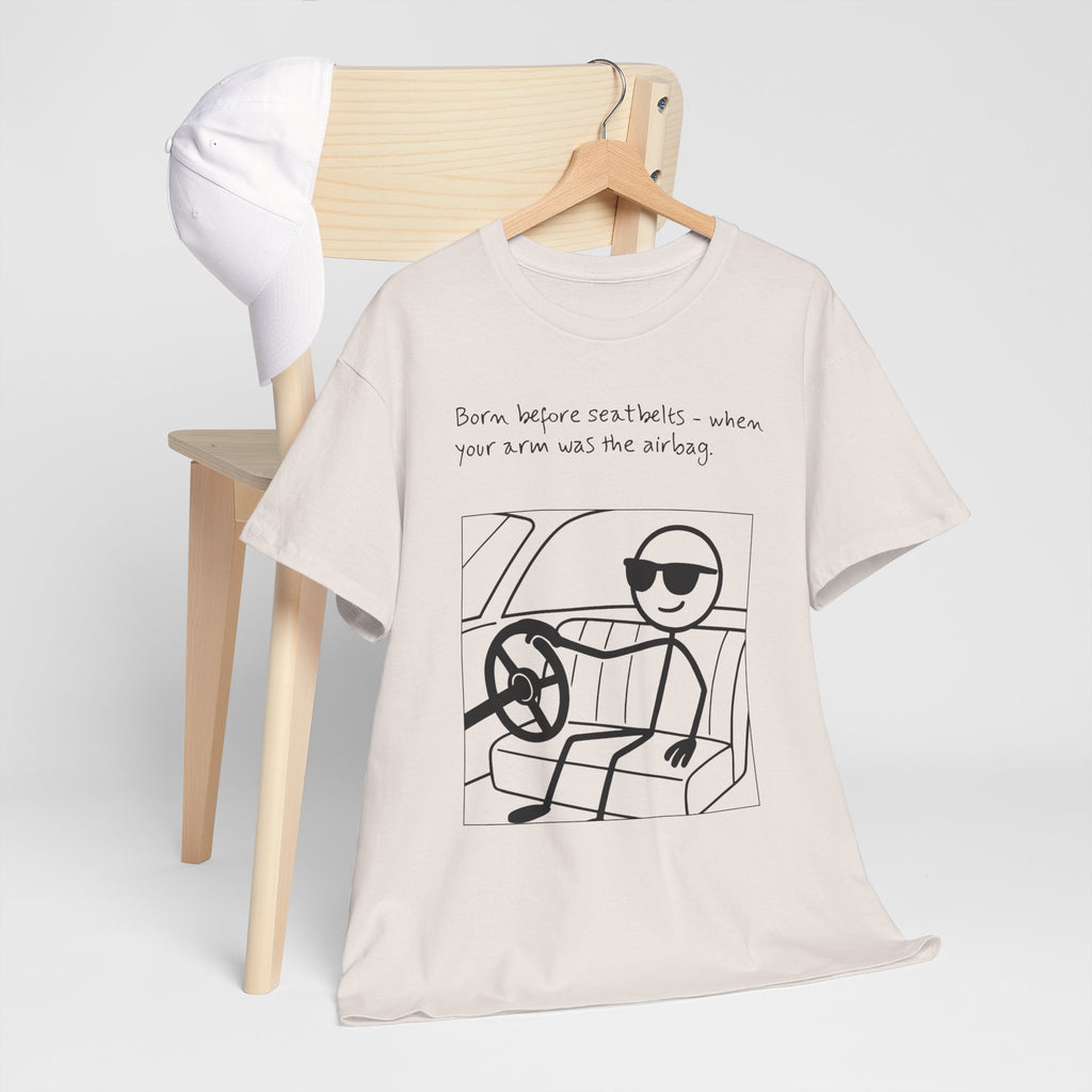 Born Before Seatbelts Vintage-Style Tee