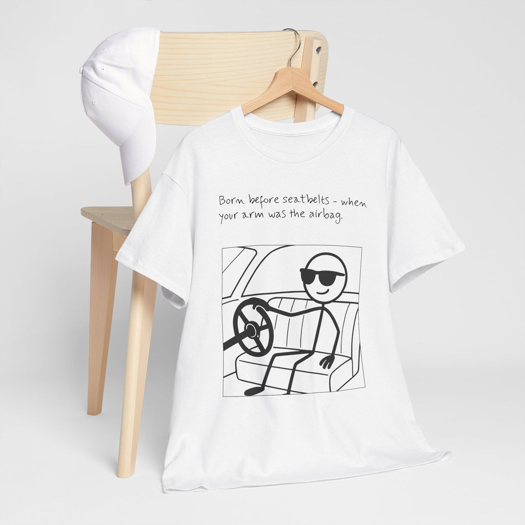 Born Before Seatbelts Vintage-Style Tee
