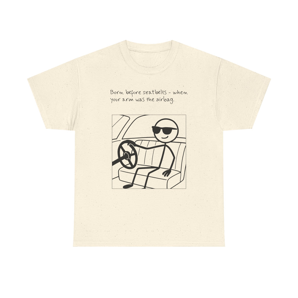 Born Before Seatbelts Vintage-Style Tee