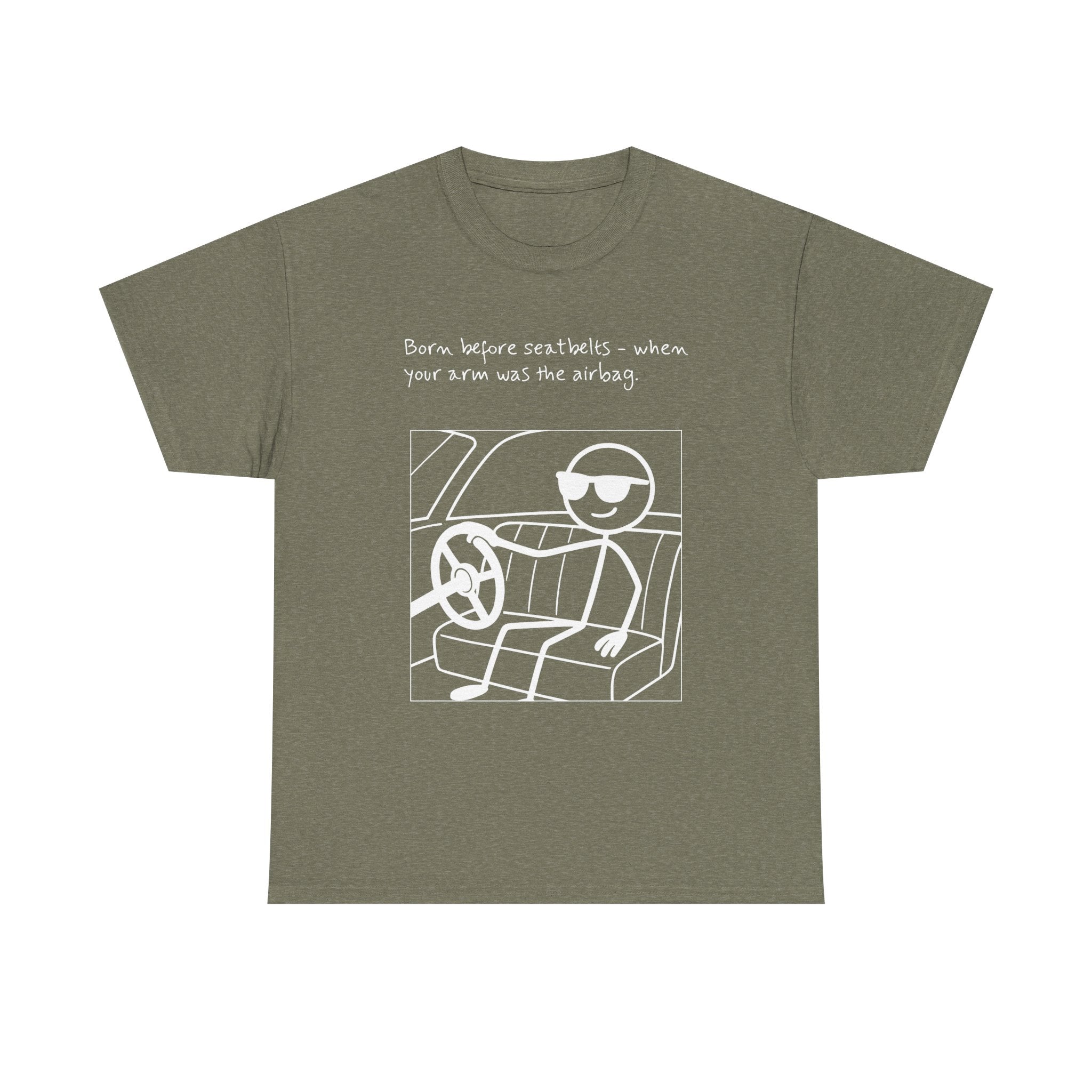 Born Before Seatbelts Vintage-Style Tee