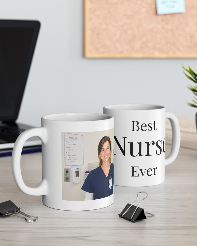 Best Teacher Ever Ceramic Mug — Photo Personalized Gift for Educators (11oz/15oz)