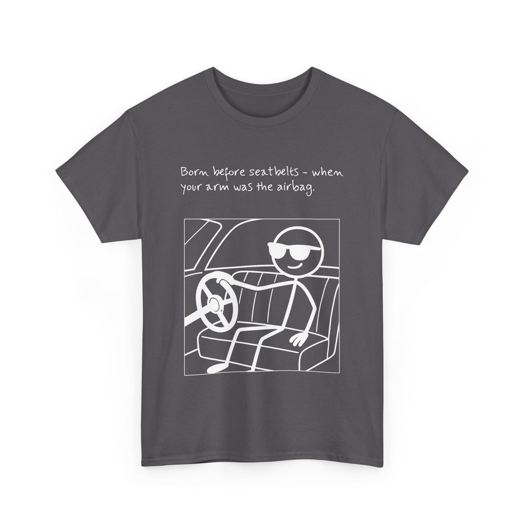 Born Before Seatbelts Vintage-Style Tee