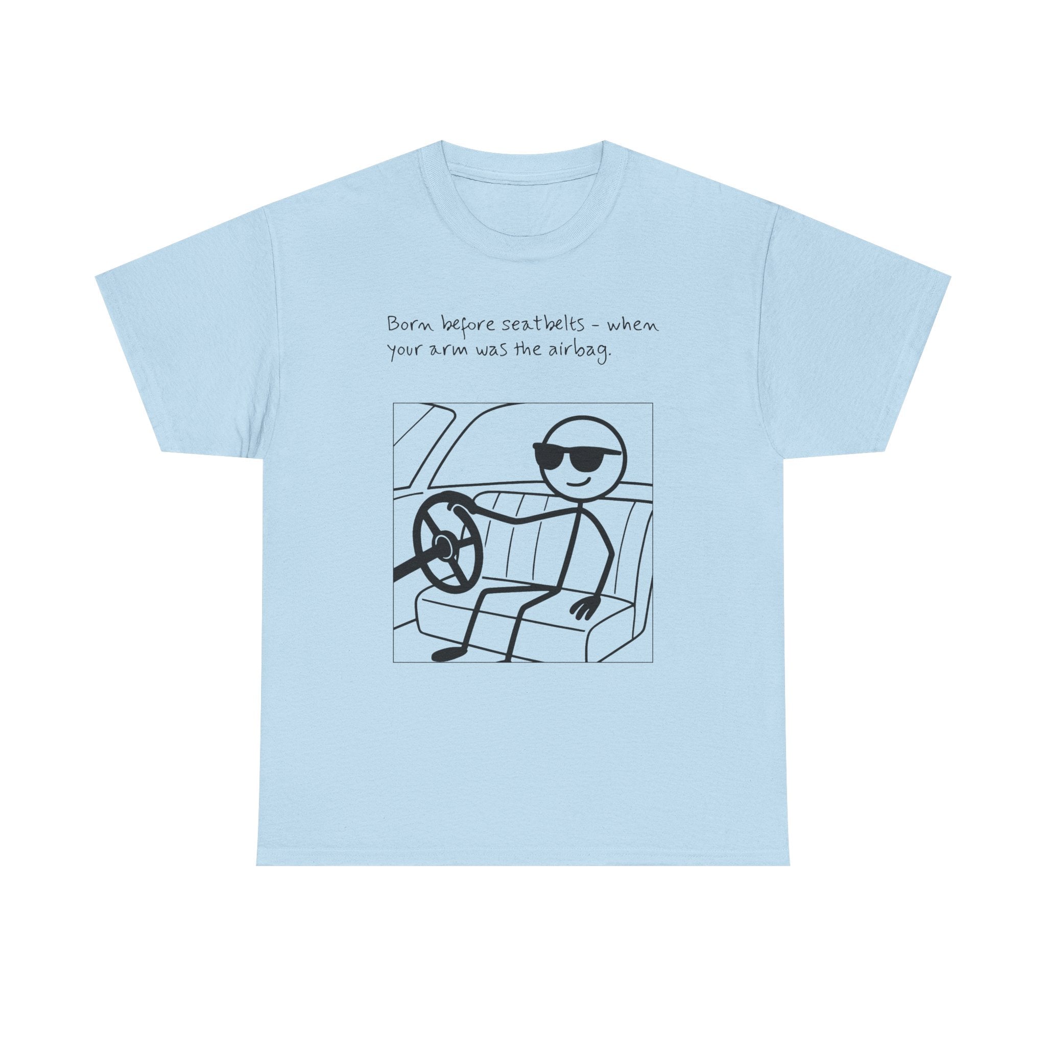 Born Before Seatbelts Vintage-Style Tee