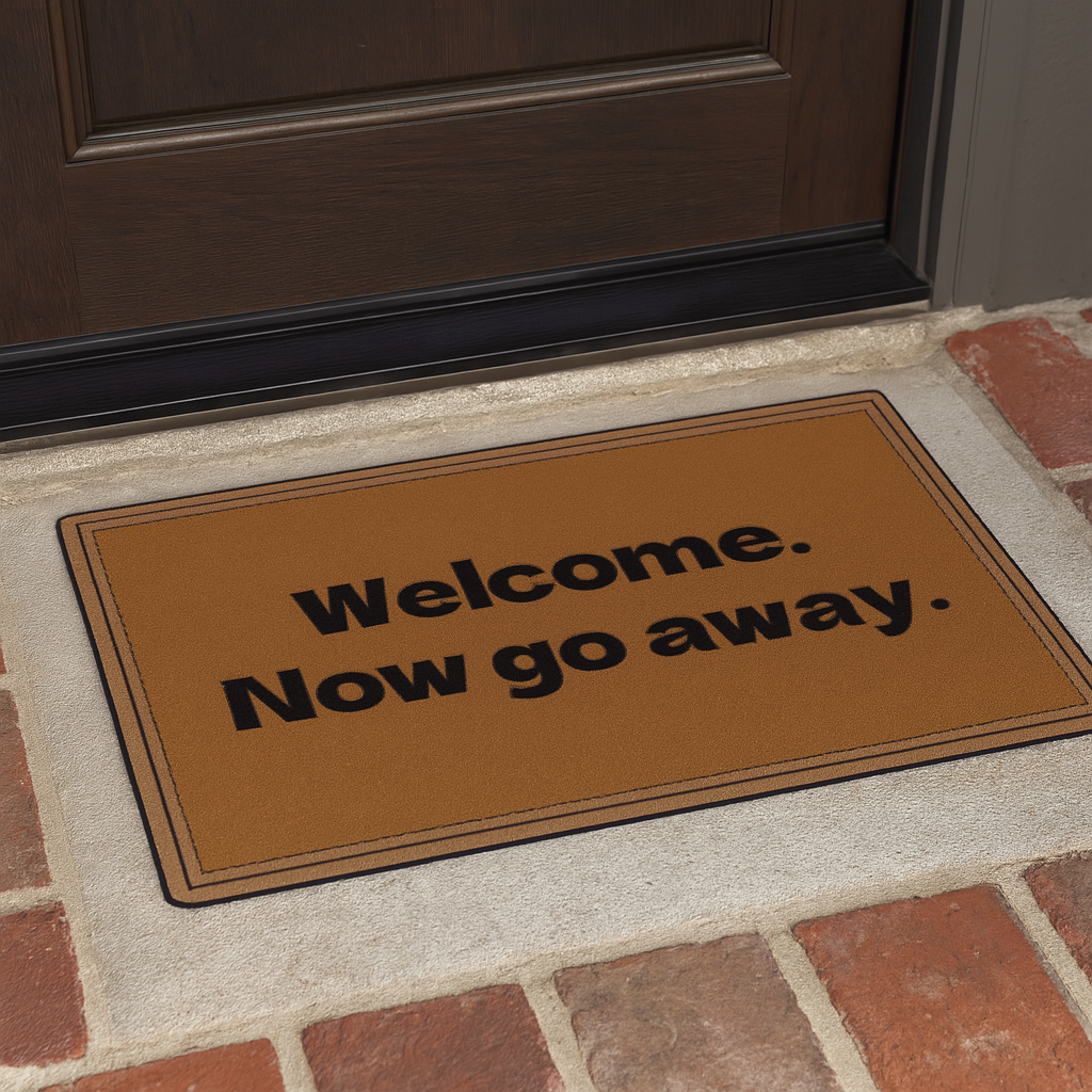 Welcome Doormat - Funny Entrance Rug, Home Decor Gift for Housewarming, Indoor/Outdoor Welcome Mat, Quirky Greeting Mat
