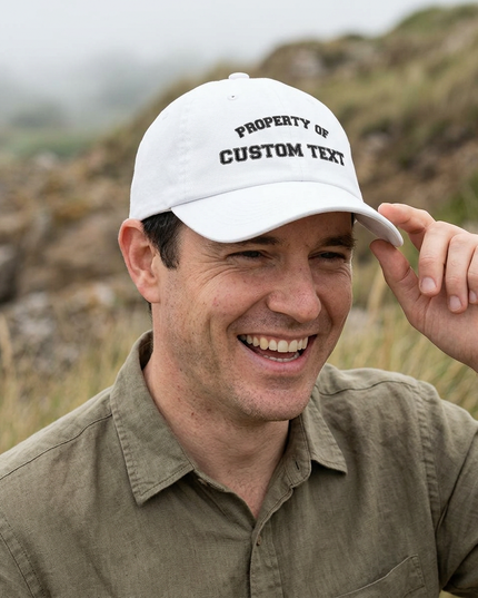 Customizable "Property Of" Hat — Personalized Classic Baseball Cap
