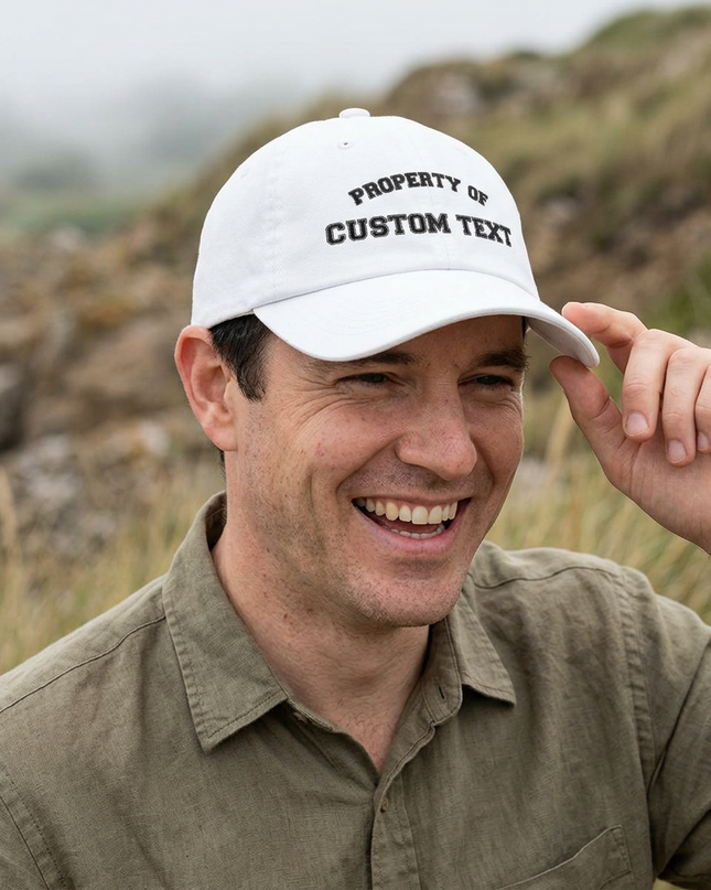 Customizable "Property Of" Hat — Personalized Classic Baseball Cap