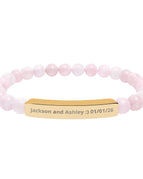18K Gold PVD coating / Rose Quartz / One Size