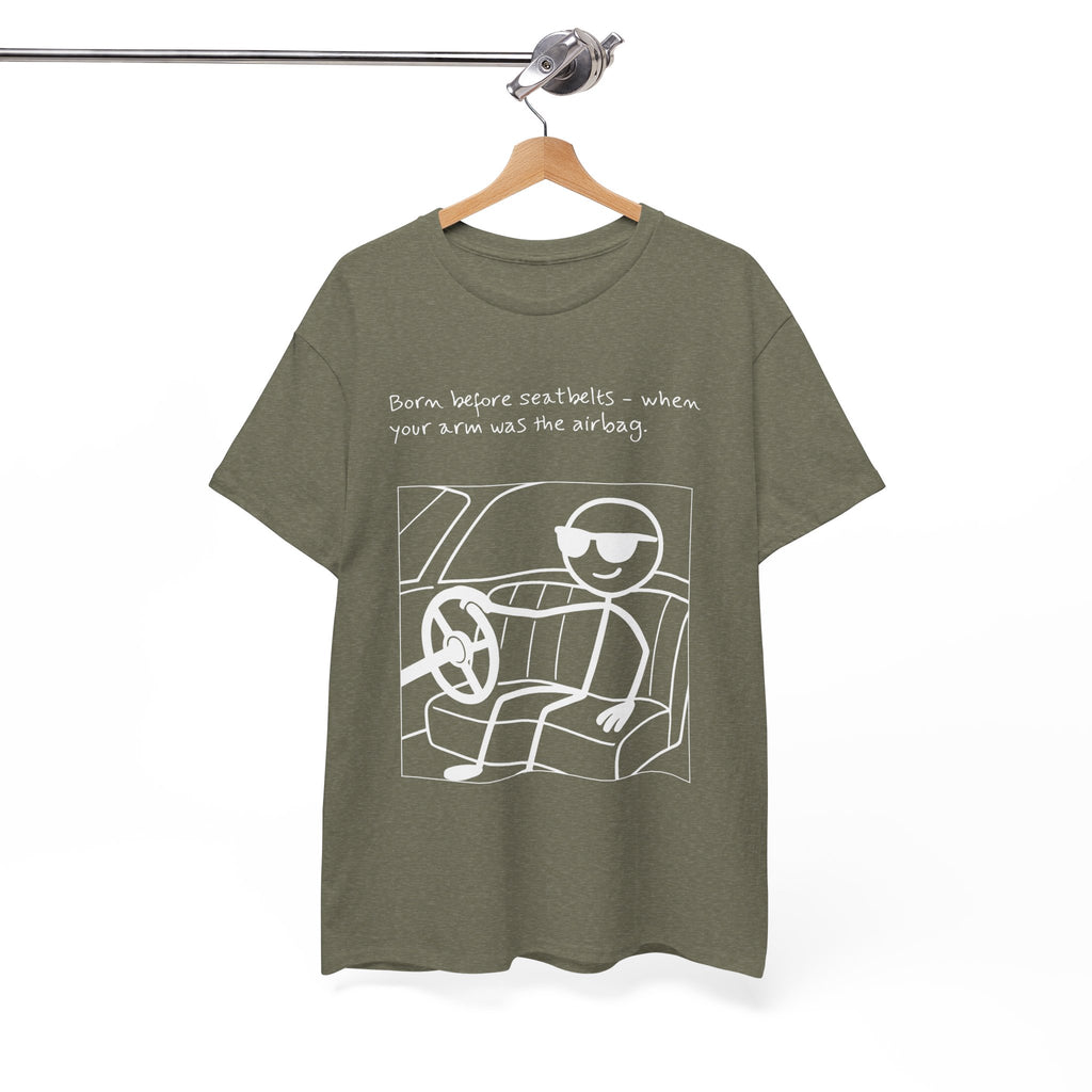 Born Before Seatbelts Vintage-Style Tee