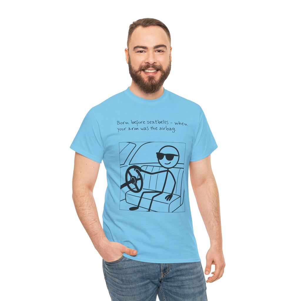 Born Before Seatbelts Vintage-Style Tee