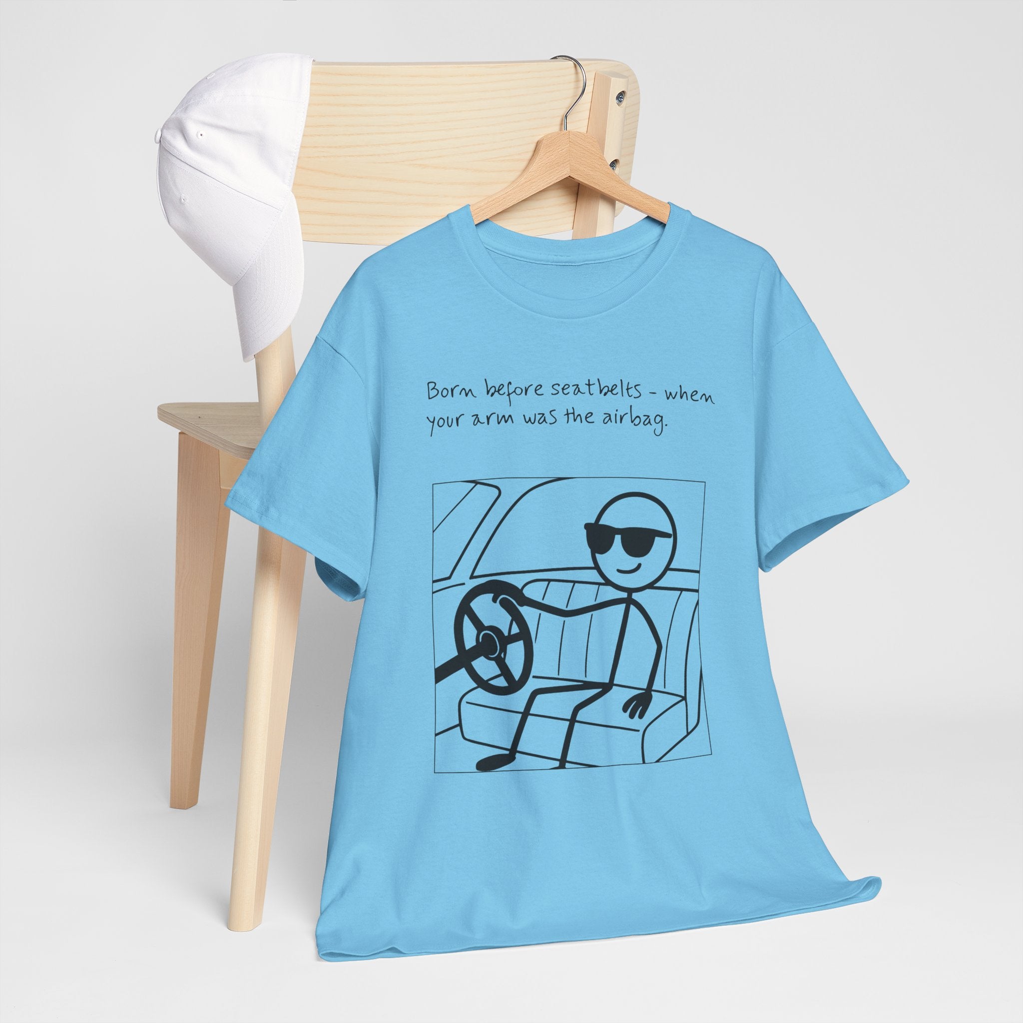 Born Before Seatbelts Vintage-Style Tee