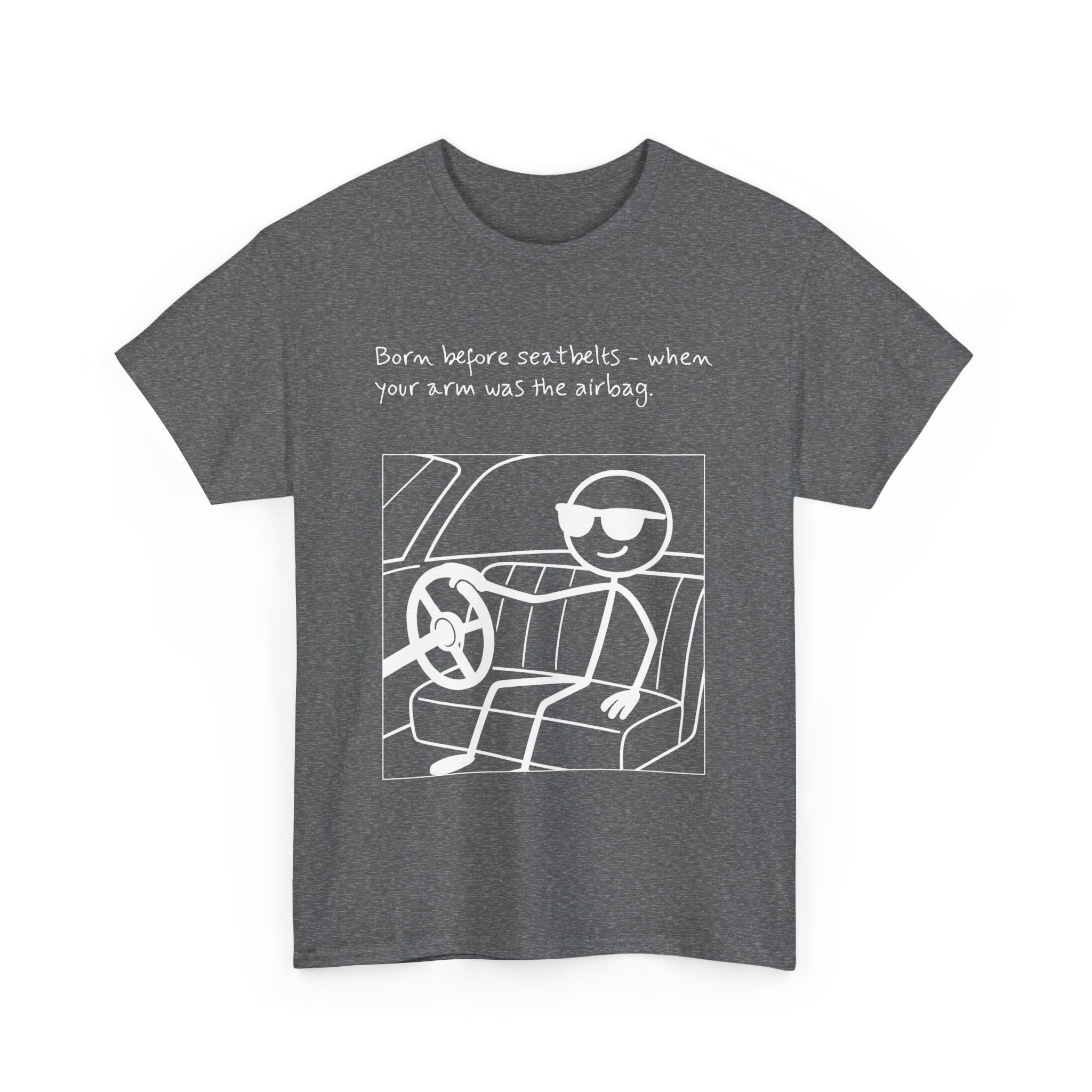 Born Before Seatbelts Vintage-Style Tee