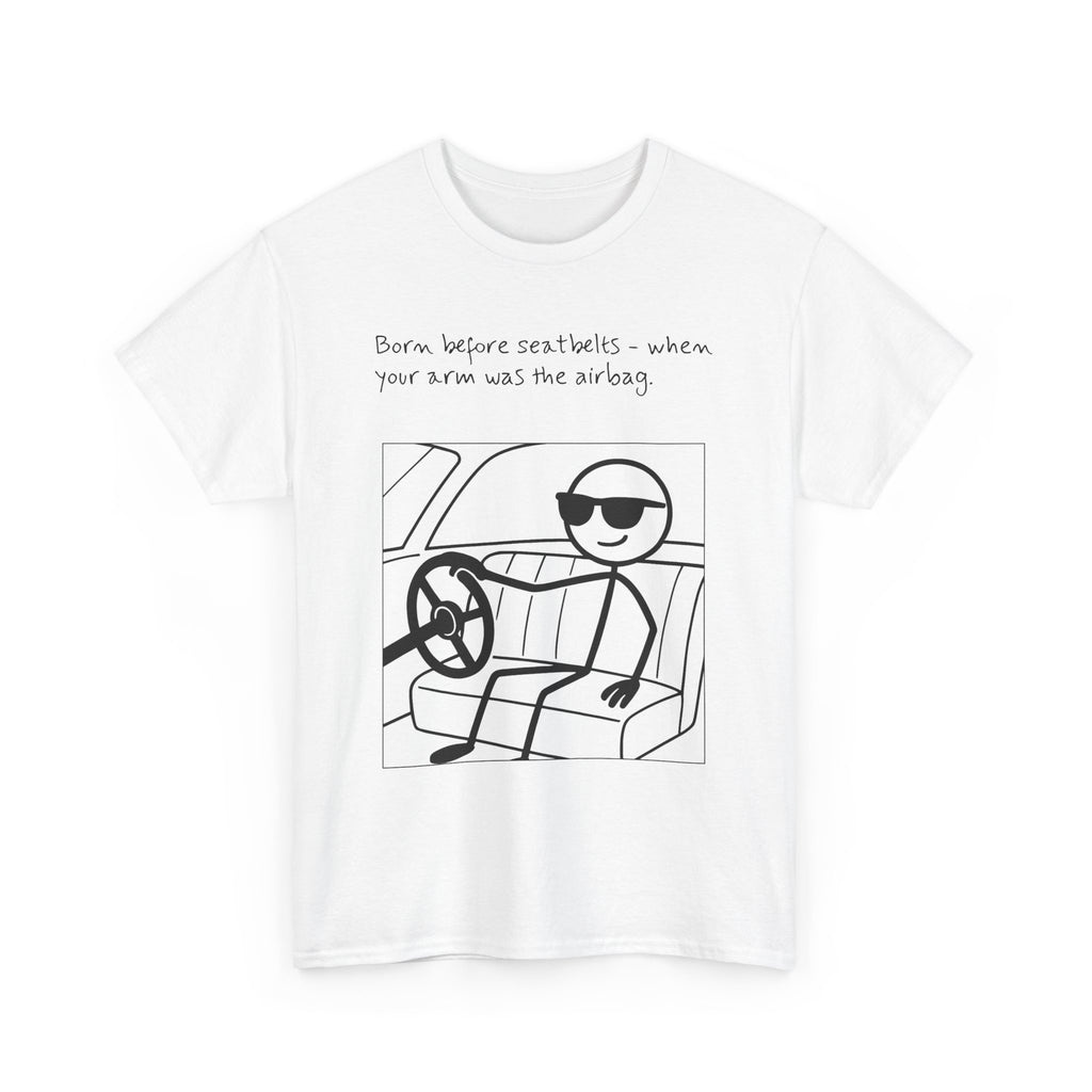 Born Before Seatbelts Vintage-Style Tee