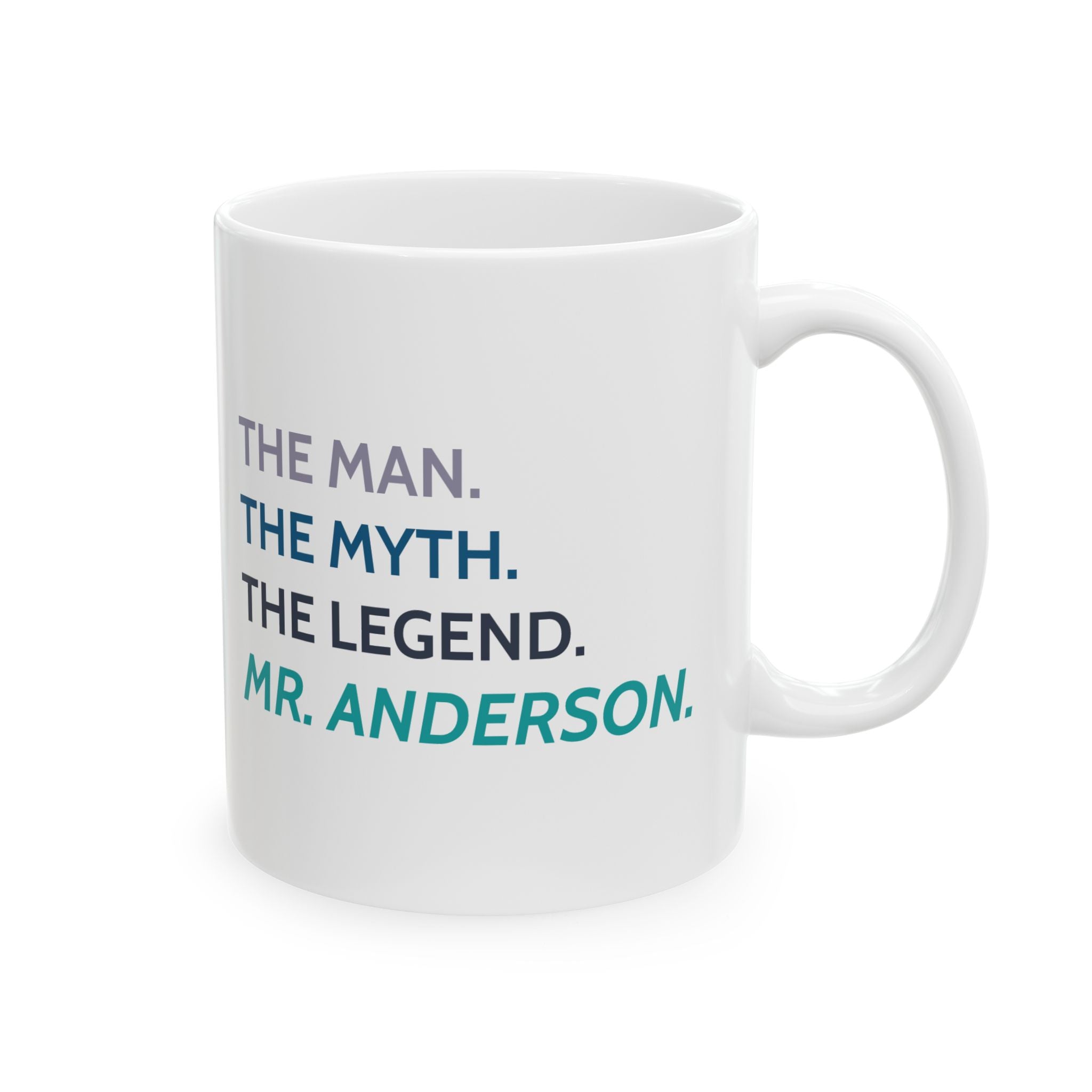 Personalized Ceramic Mug: The Man, The Myth The Legend (Custom Name)