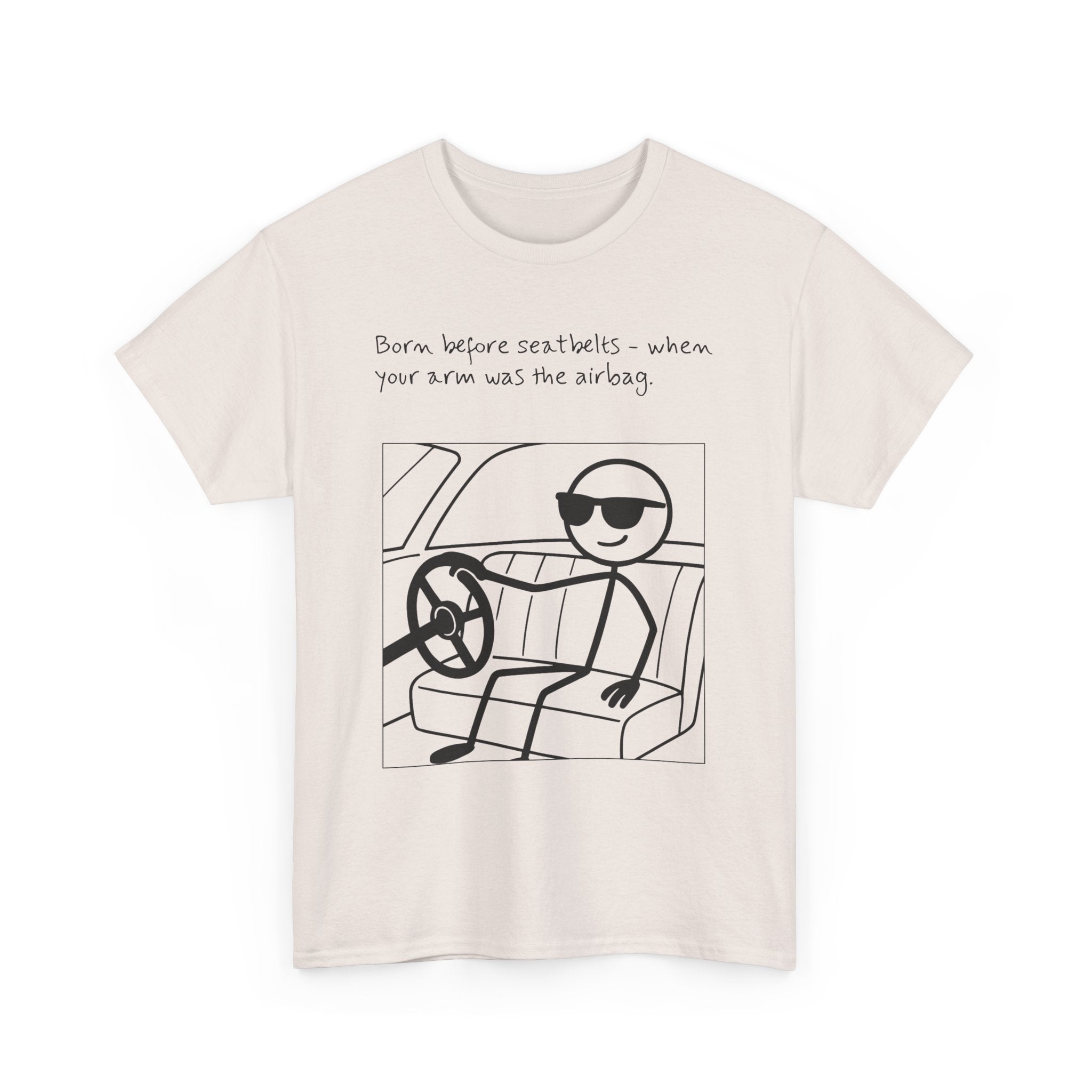 Born Before Seatbelts Vintage-Style Tee