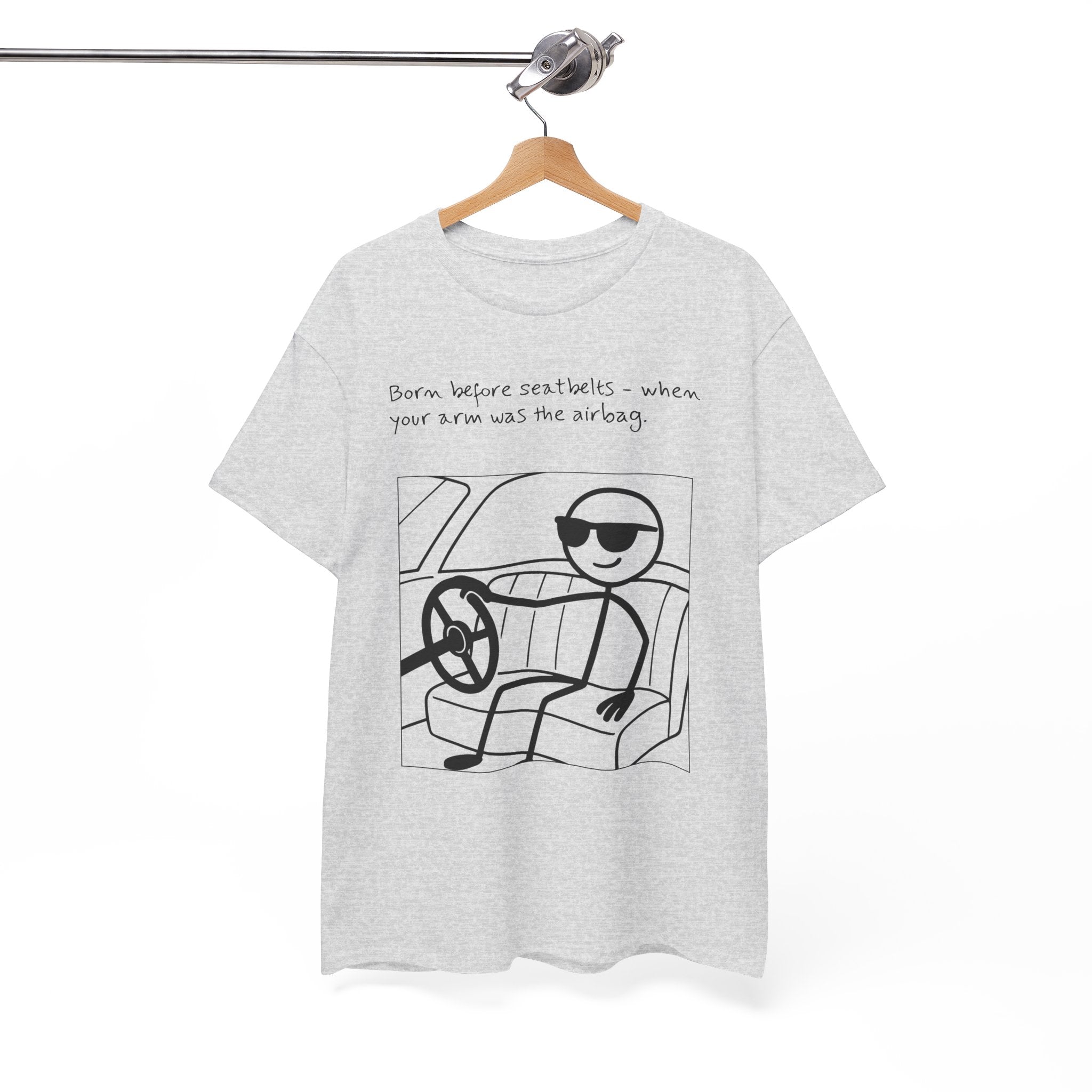Born Before Seatbelts Vintage-Style Tee