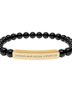 18K Gold PVD coating / Onyx / One Size