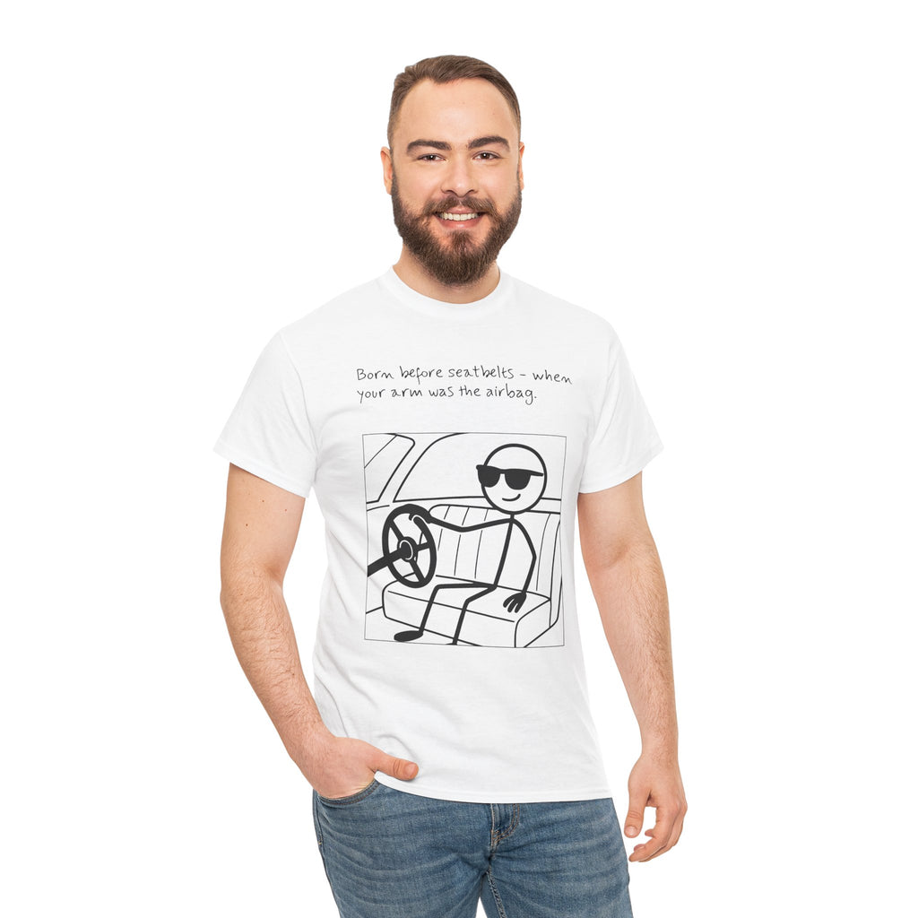 Born Before Seatbelts Vintage-Style Tee