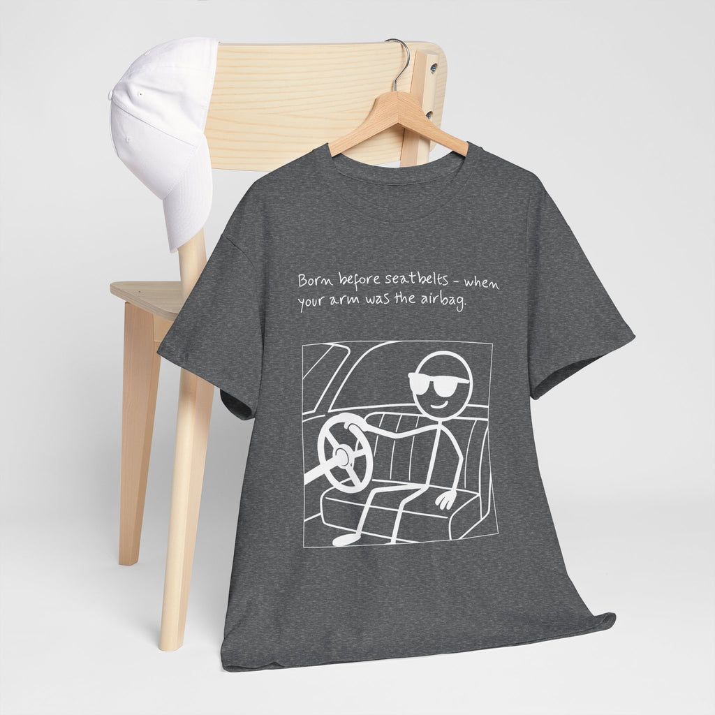 Born Before Seatbelts Vintage-Style Tee