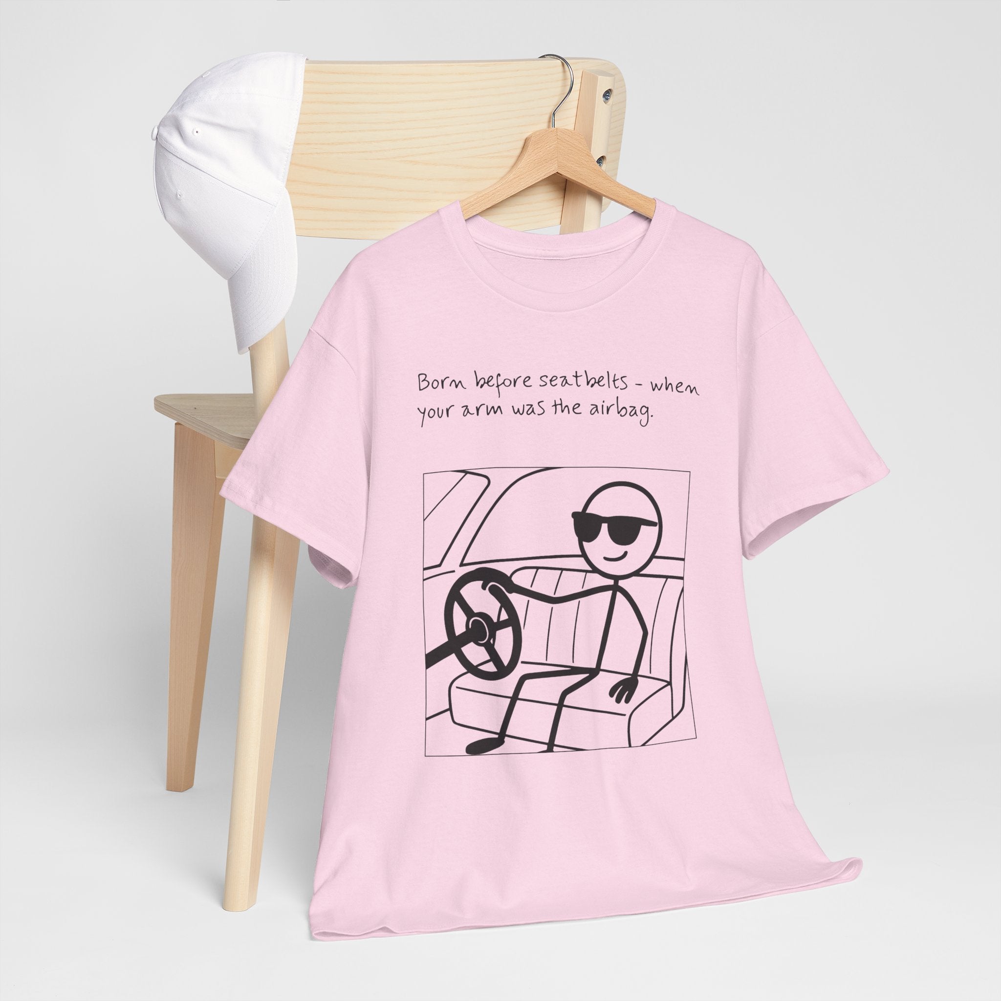 Born Before Seatbelts Vintage-Style Tee