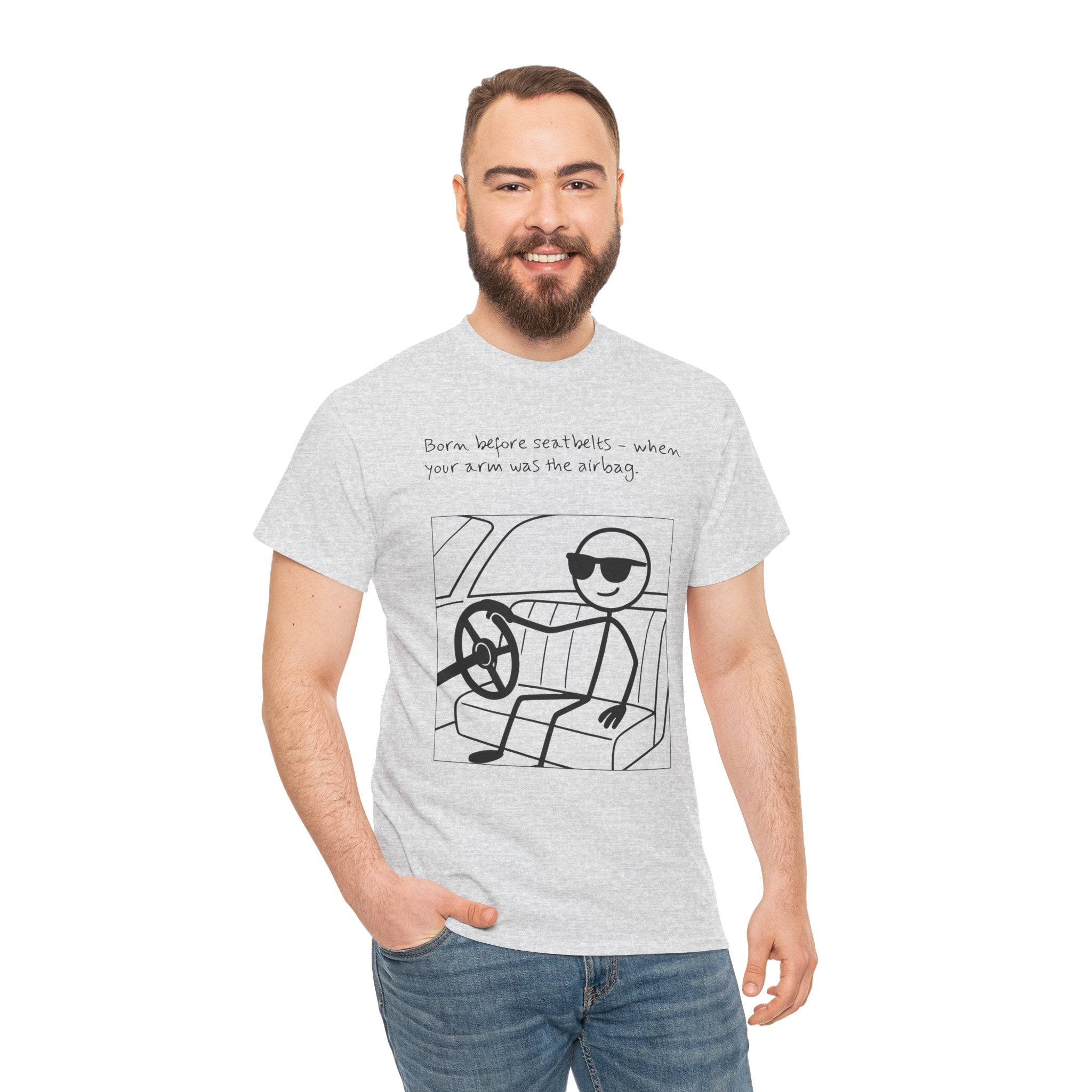 Born Before Seatbelts Vintage-Style Tee