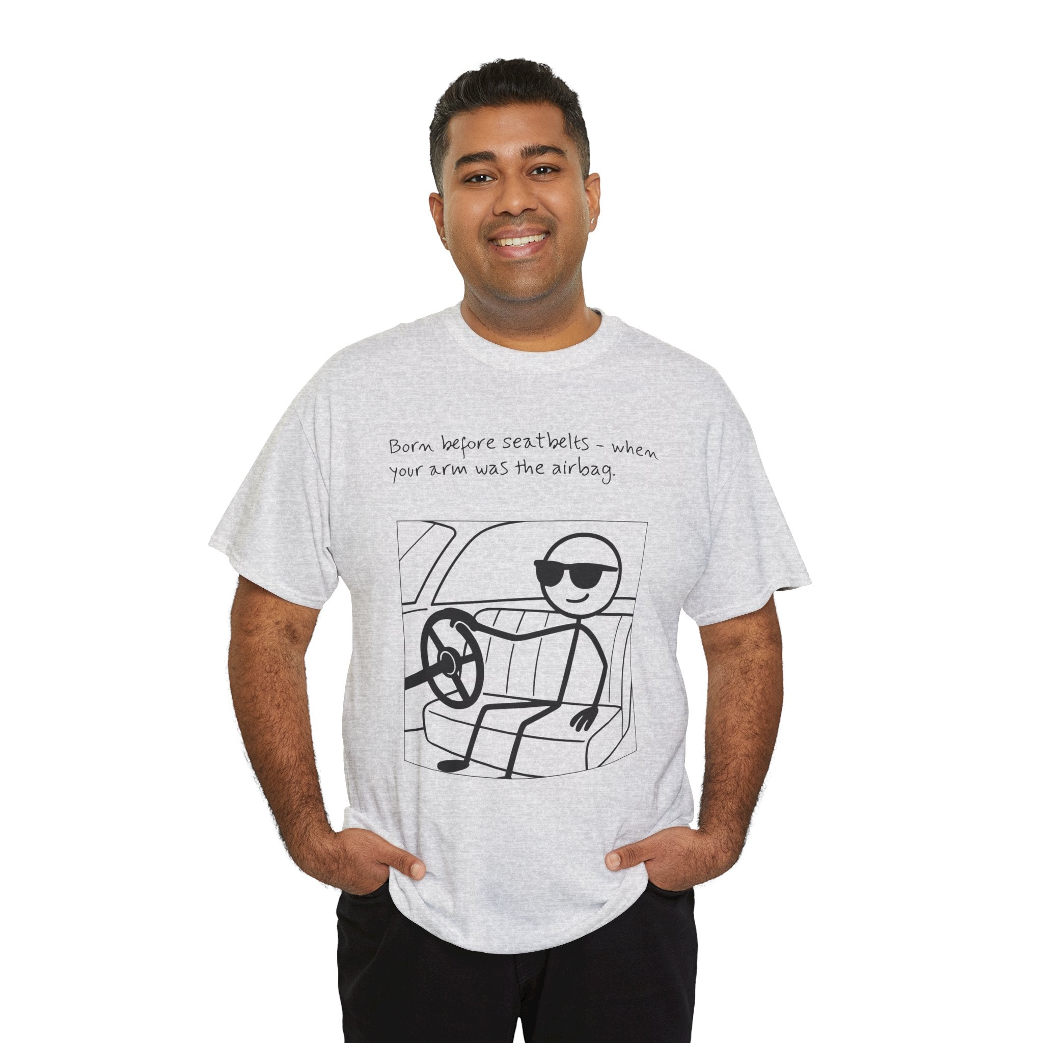 Born Before Seatbelts Vintage-Style Tee