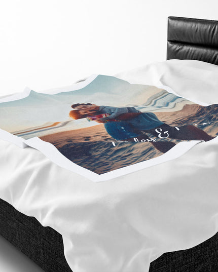 Personalized Photo Plush Blanket — Custom Names (e.g., Ashley & Kevin)