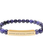 18K Gold PVD coating / Sodalite / One Size