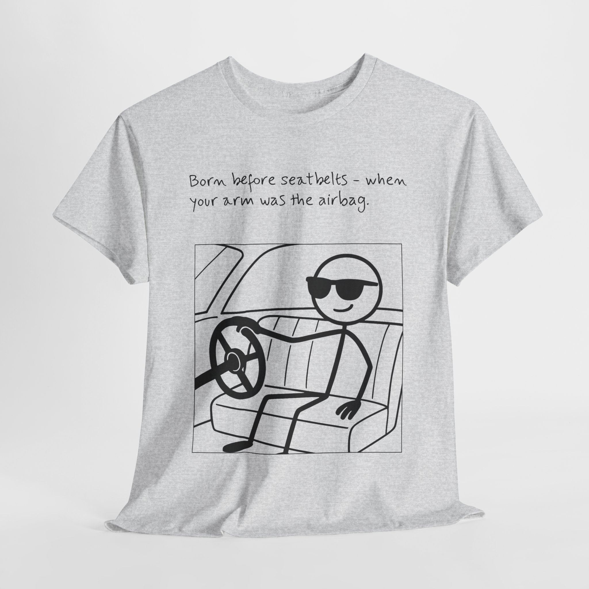 Born Before Seatbelts Vintage-Style Tee