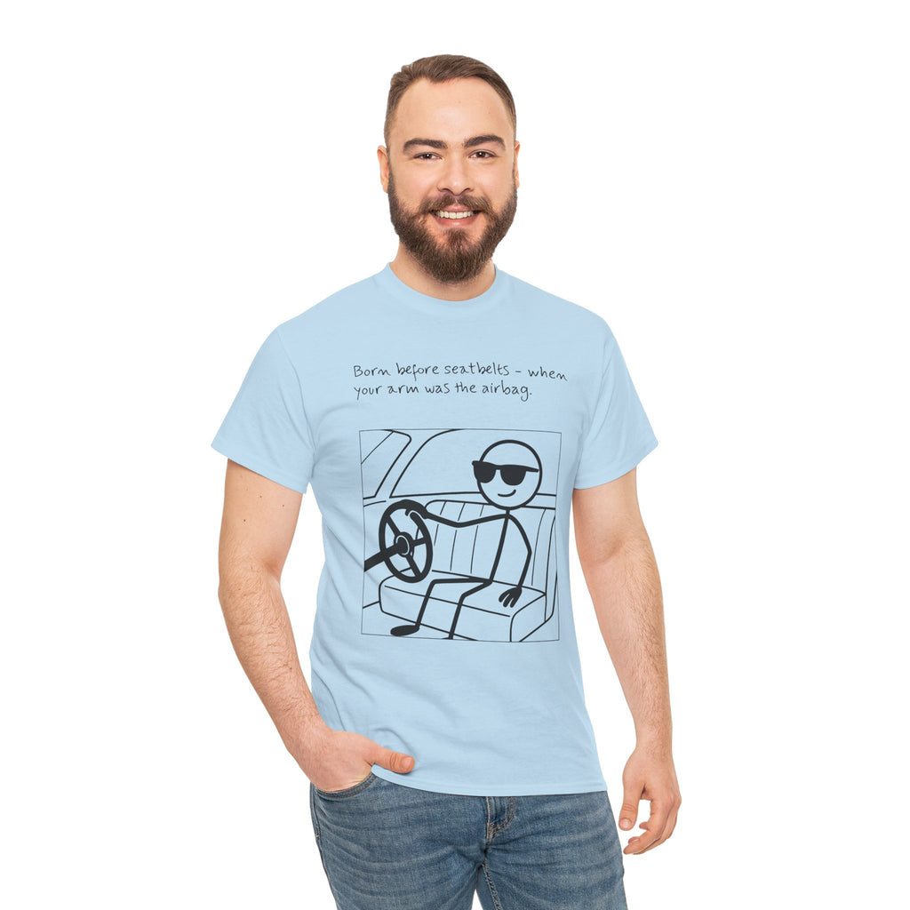 Born Before Seatbelts Vintage-Style Tee