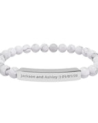 Stainless Steel (No coating) / Howlite / One Size