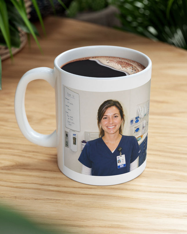 Best Teacher Ever Ceramic Mug — Photo Personalized Gift for Educators (11oz/15oz)